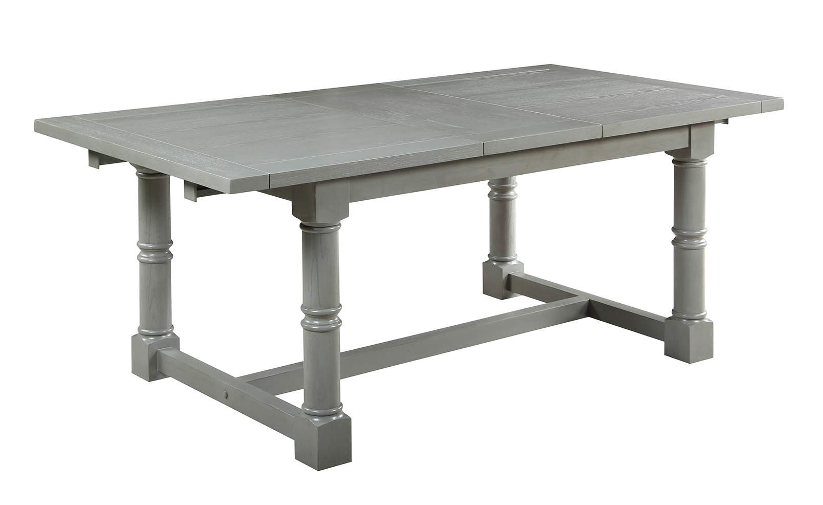 JVmoebel Esstisch Holztisch in Grau mit ausziehbarer Funktion für gesellige Anlässe (Packung, 1-St., Tisch), Made in Europa