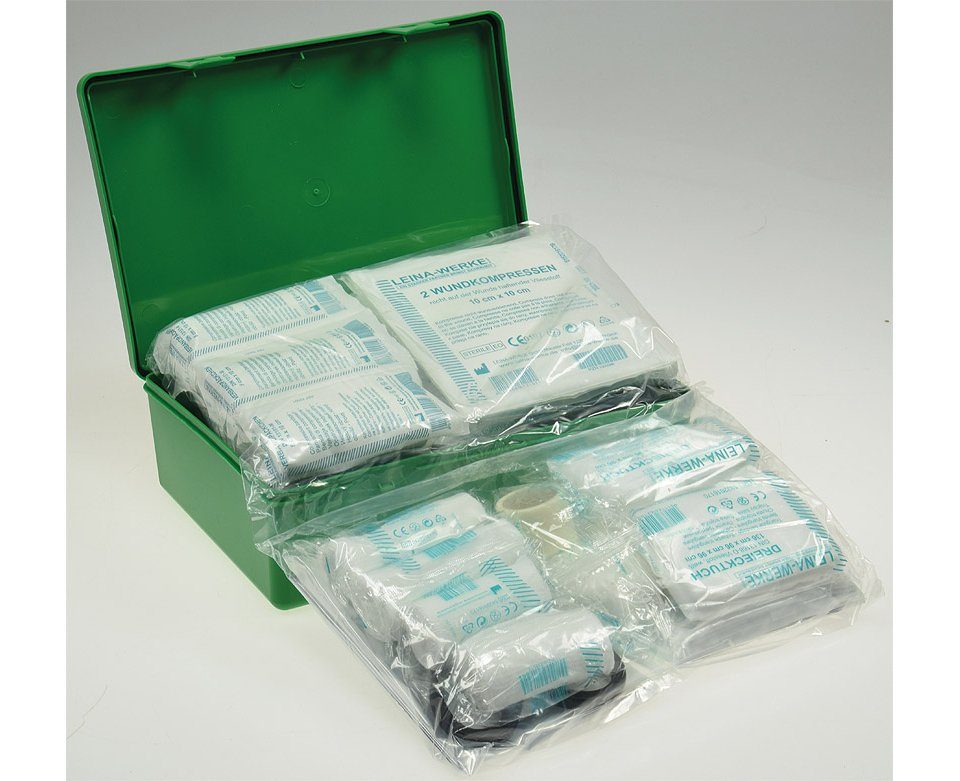 ChiliTec Erste-Hilfe-Koffer Leina Betriebsverbandkasten 21003 incl. Wandhalterung in gruen