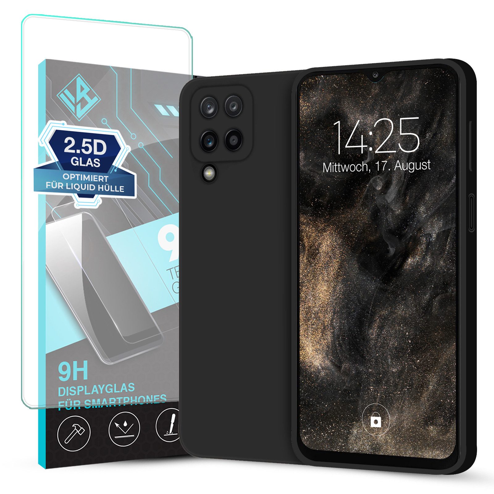 Tec-Expert Handyhülle SoftGrip Cover Hülle für Samsung Galaxy A12 5G, Handy Case Bumper integrierter Kameraschutz flexibel