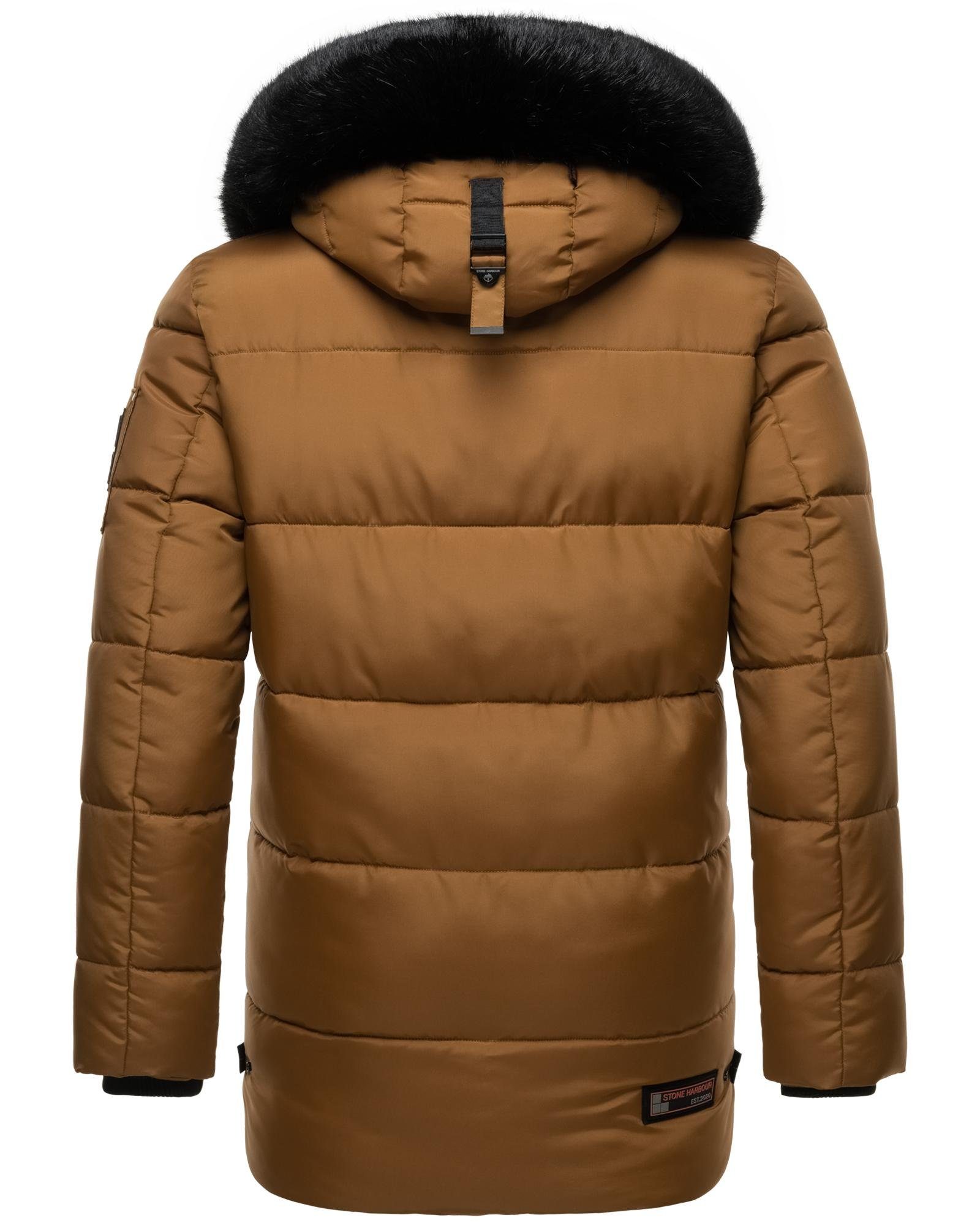 Stone Harbour Steppjacke Mironoo stylische Outdoorjacke mit großer Kapuze