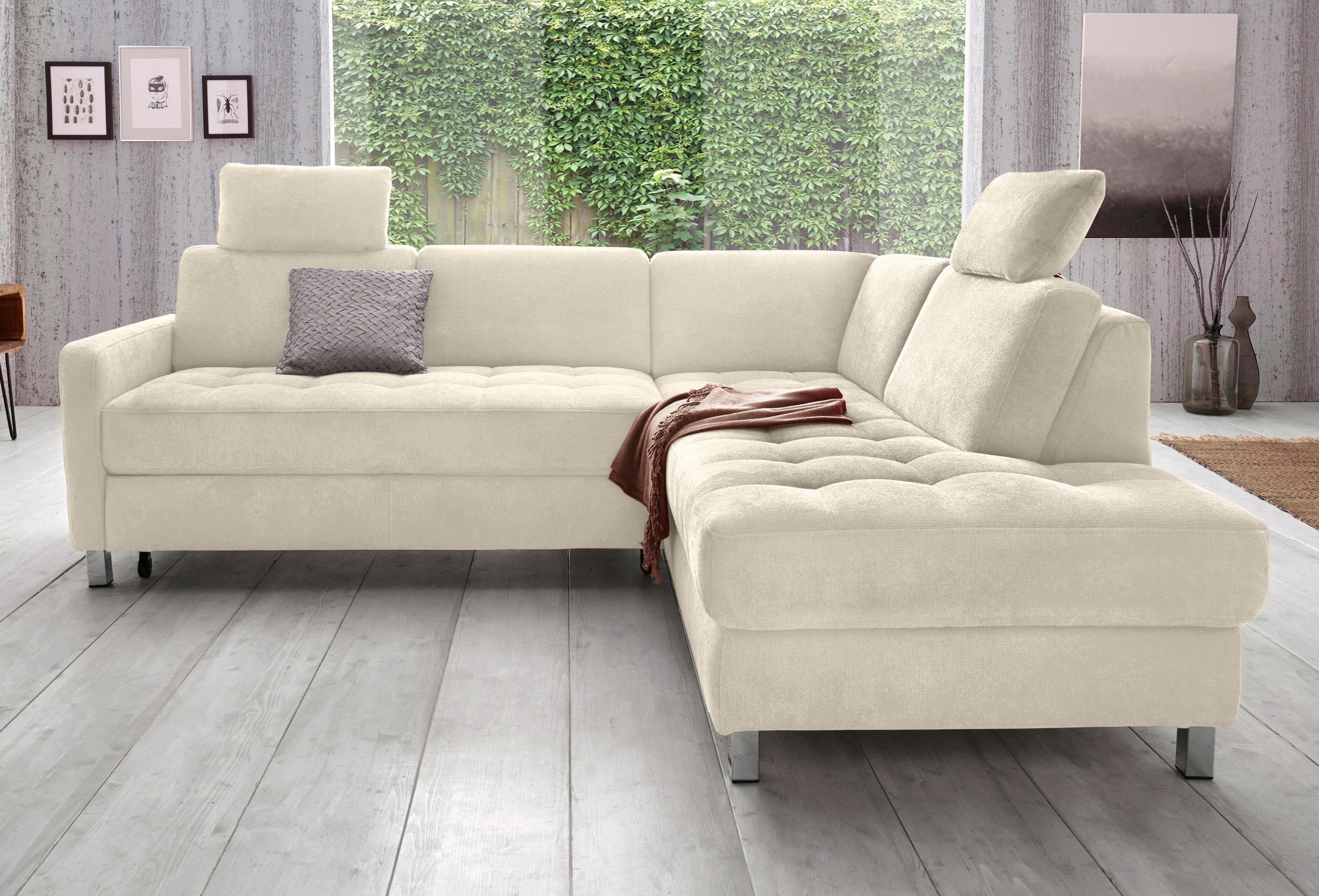 sit&more Ecksofa Pablo L-Form, wahlweise mit Bettfunktion