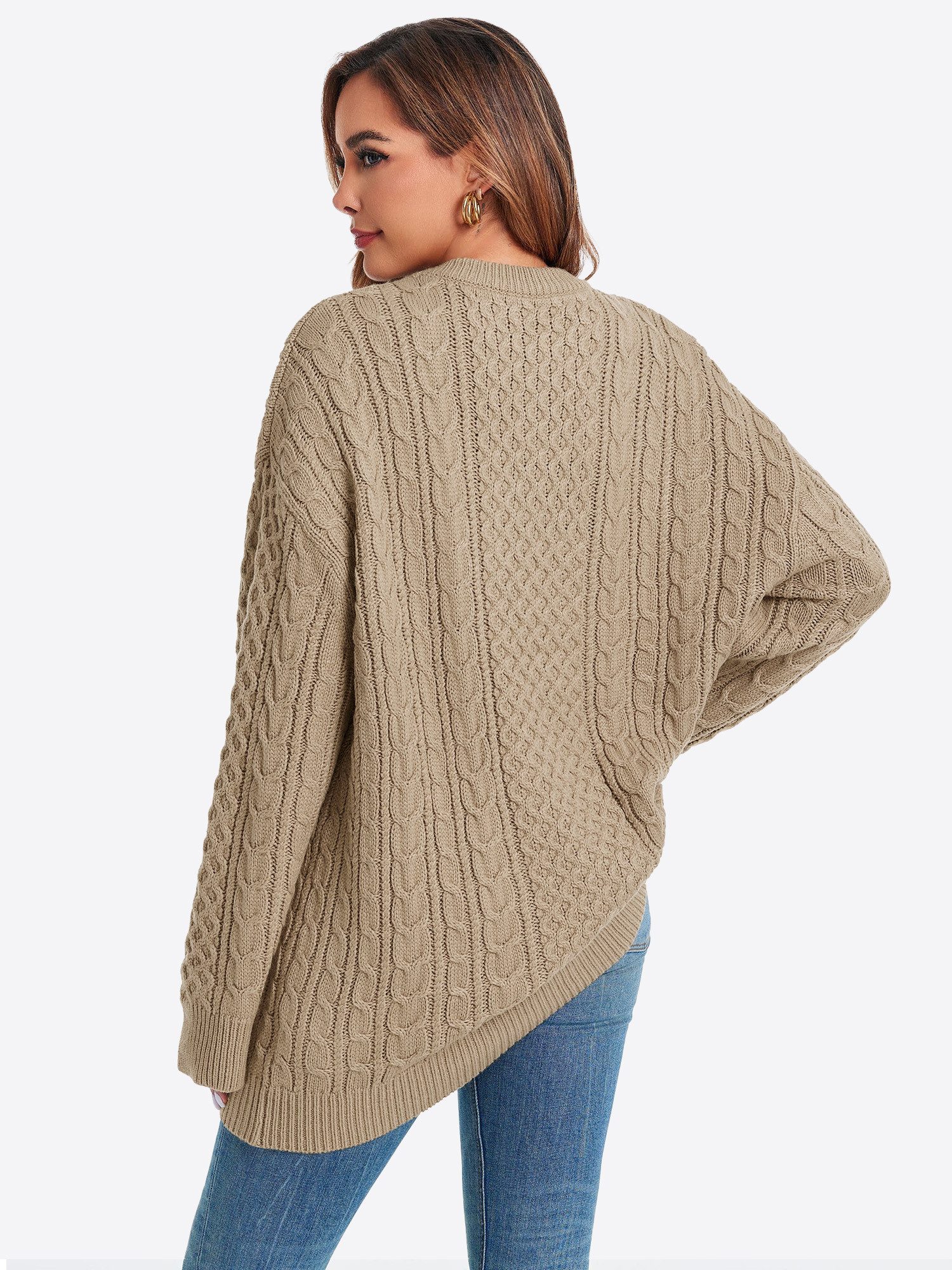 Imily Bela Sweater Damen Oversize-pullover mit aus Rippstrick (Packung, 1-t günstig online kaufen