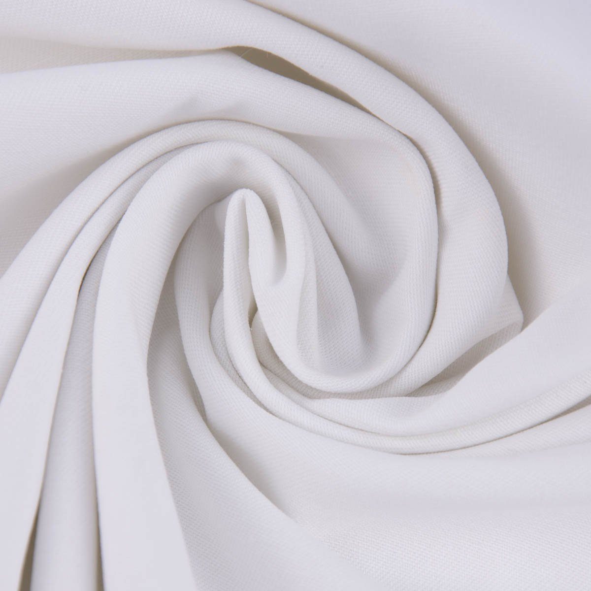 SCHÖNER LEBEN. Stoff Baumwollstoff Meterware Twill Köper Washed einfarbig weiß 145cm