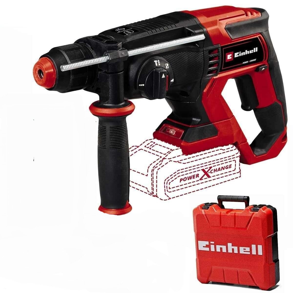 Einhell Akku-Bohrhammer Akku-Bohrhammer TE-HD 18/20 Li- Solo 18V + Bohrerset Set 5 tlg.