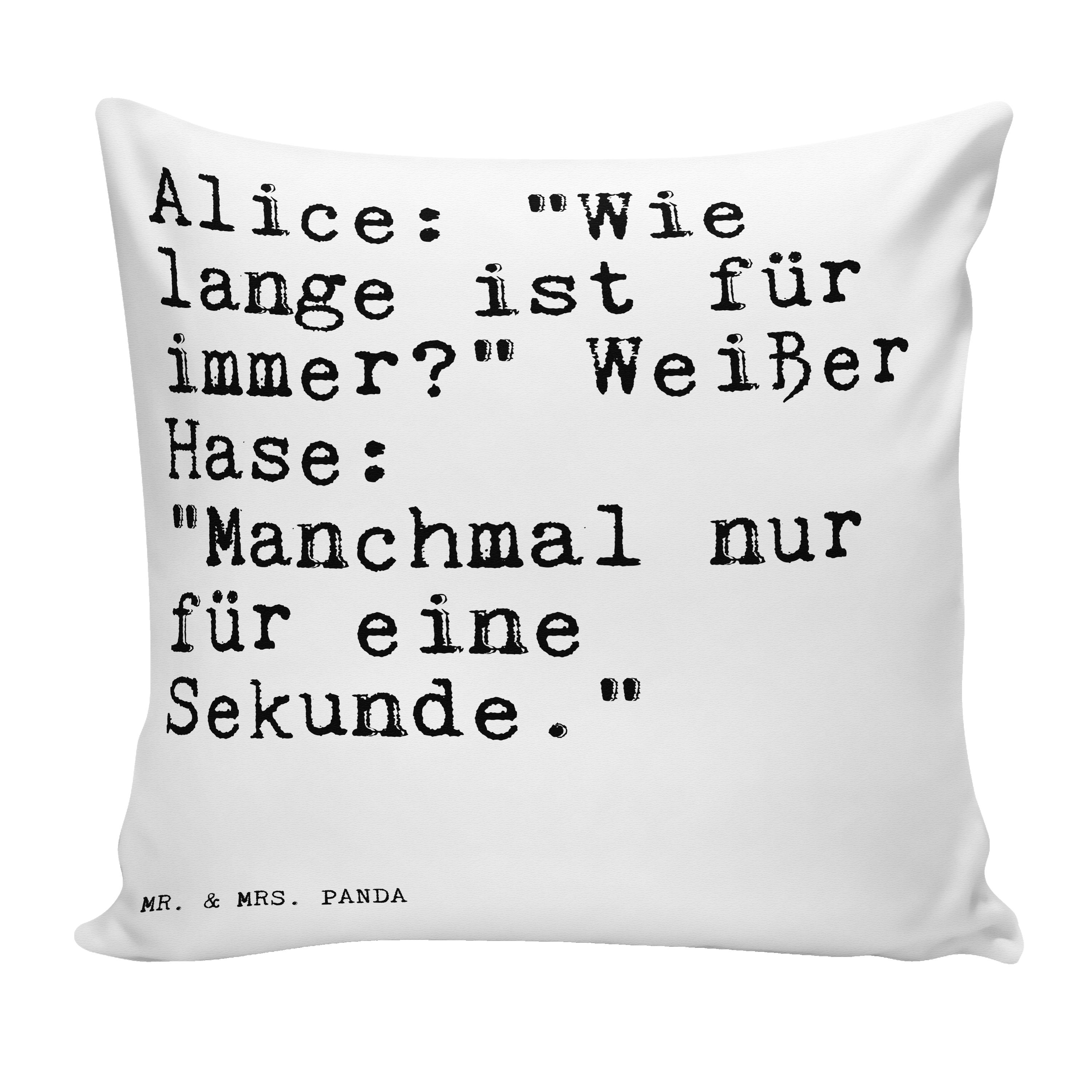 Mr. & Mrs. Panda Dekokissen Alice "Wie lange ist... Weiß Geschenk