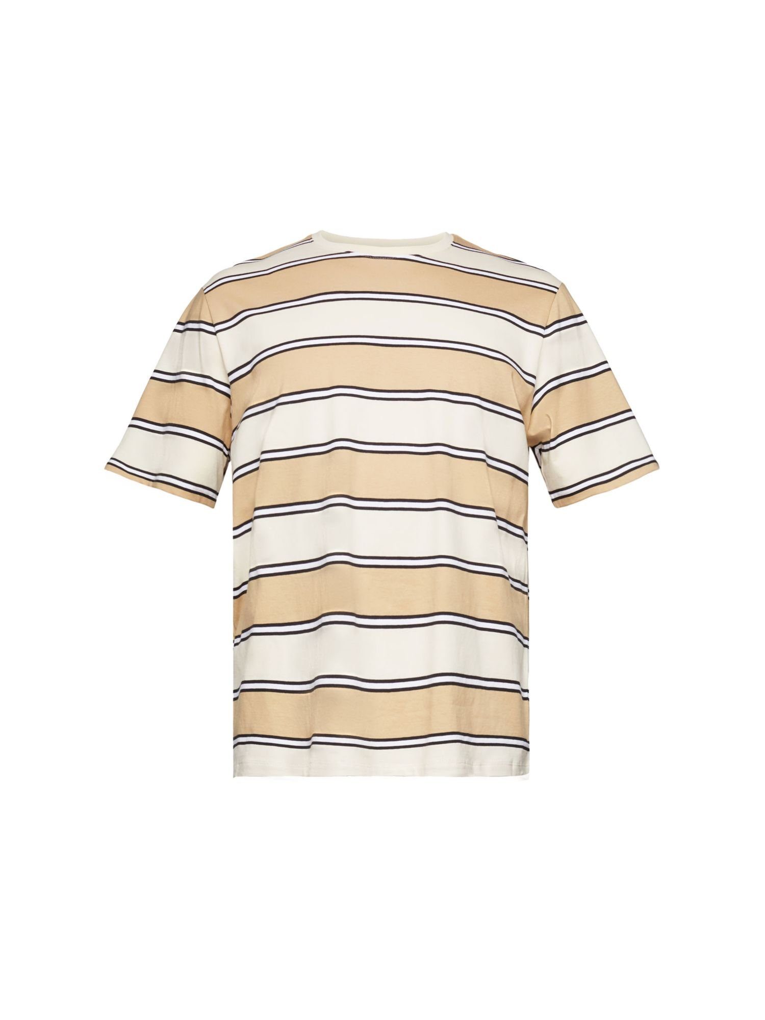 Esprit T-Shirt Streifen-T-Shirt aus nachhaltiger Baumwolle (1-tlg) ICE