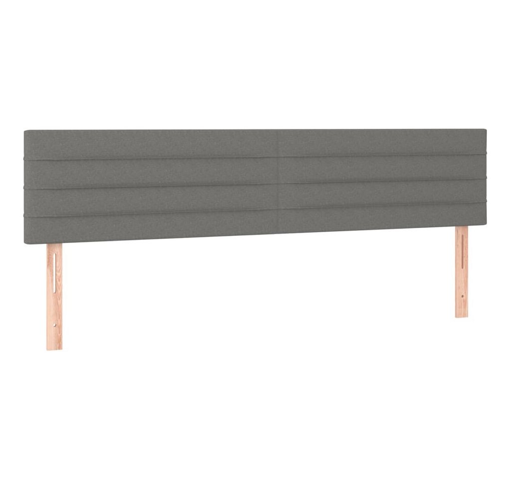 vidaXL Bett Kopfteile Dunkelgrau 180x5x78/88 cm Stoff (1-tlg)