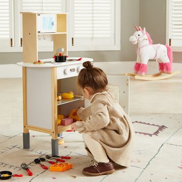 Spielwerk Spielküche, Spielzeugküche mit Licht 35 Teile Zubehör Backofen Sound Kinder