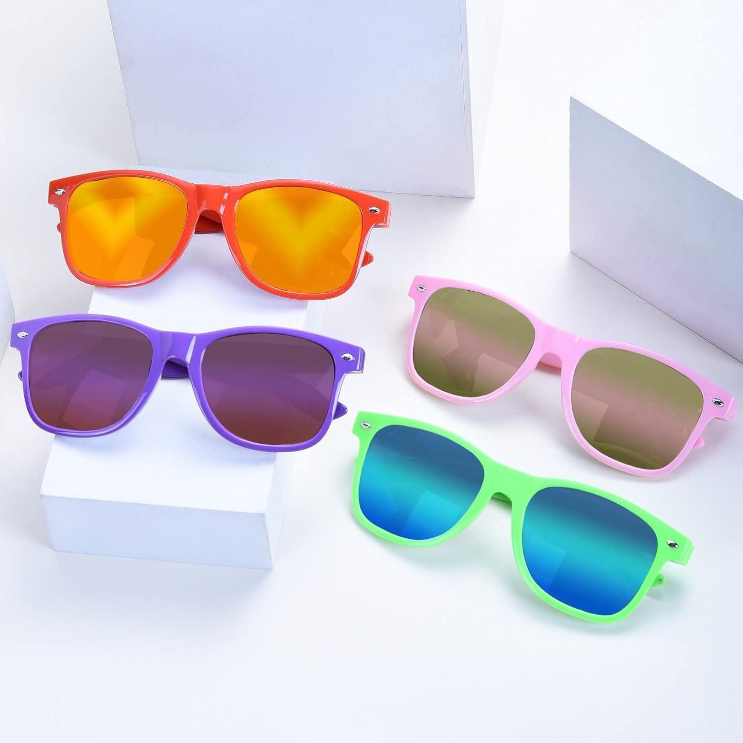 LuxusKollektion Retrosonnenbrille Sonnenbrillen Set 6 Stück Neon Party Herren Damen 6 Colors Mix A1