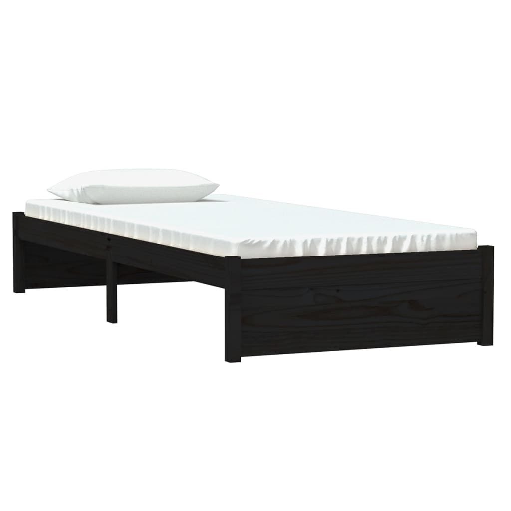 vidaXL Bett Massivholzbett ohne Matratze Schwarz günstig online kaufen