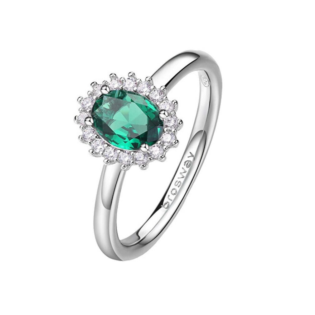 Brosway Fingerring Eleganter Silberring Fancy Life Green FLG71 - Kreislauf: 50 mm