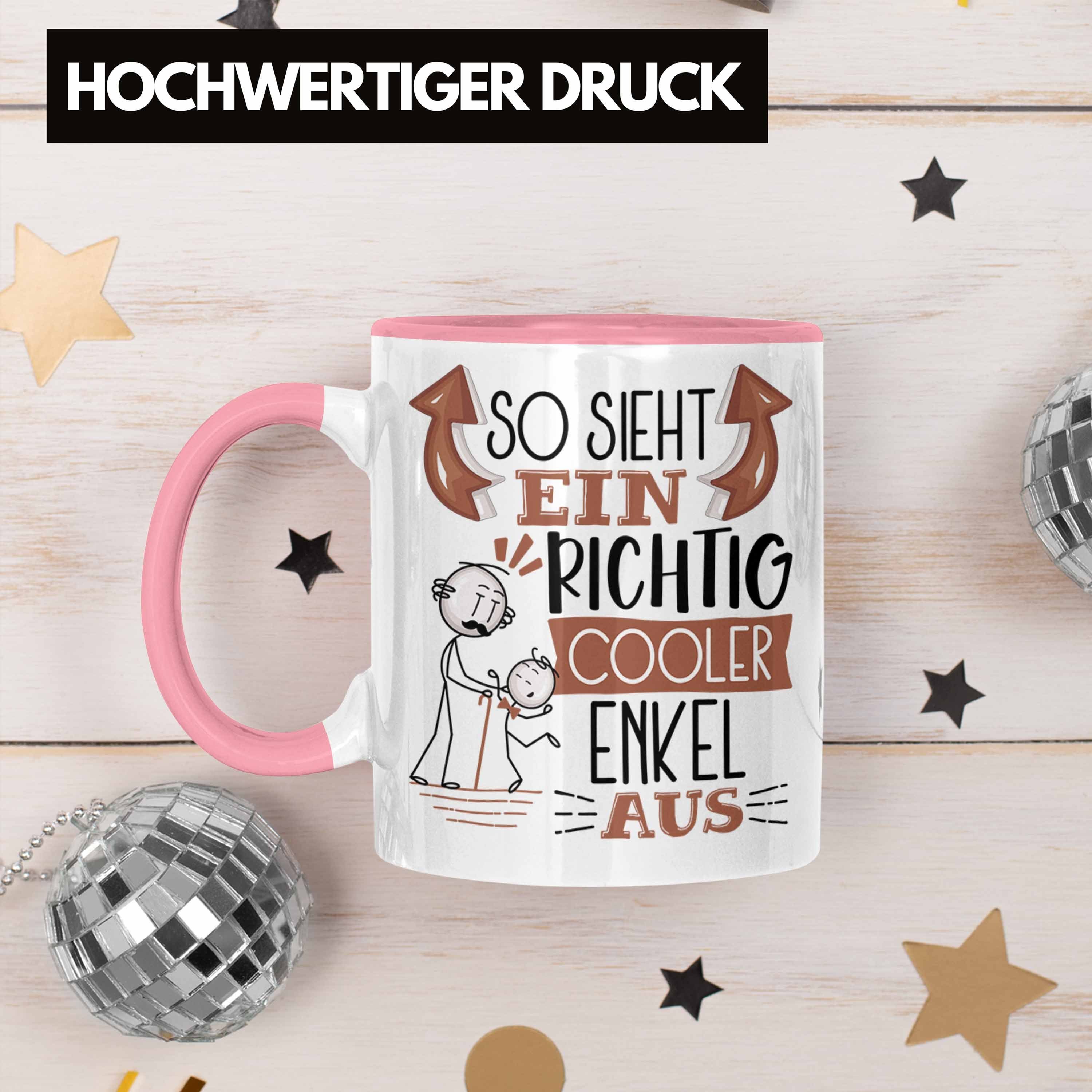 RIchtig Trendation Geschenk Tasse Rosa Aus Enkel Sieht So Ein Cooler Tasse Enkel Geschenkid