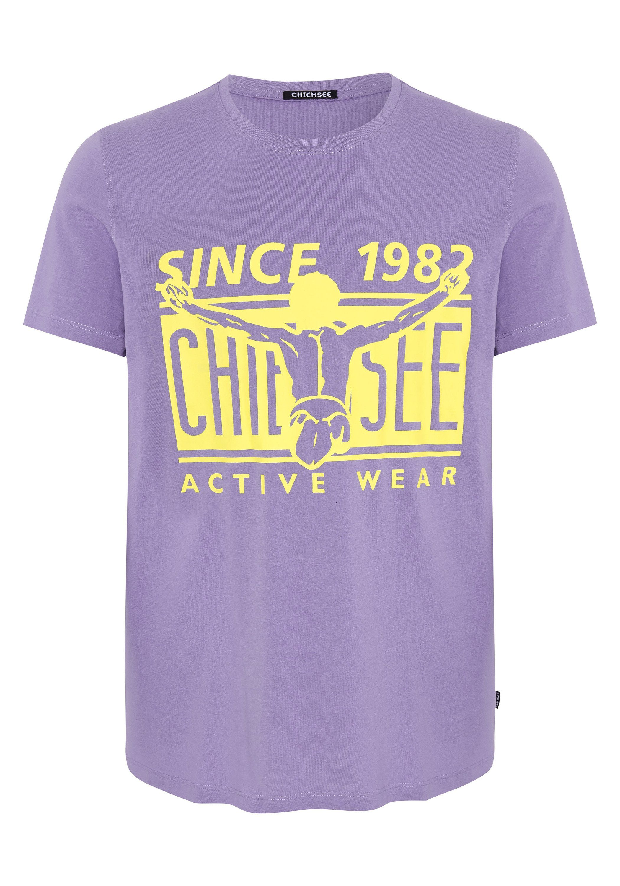 Chiemsee Print-Shirt T-Shirt aus Baumwolle in Two-Tone-Optik 1 Chalk Violet