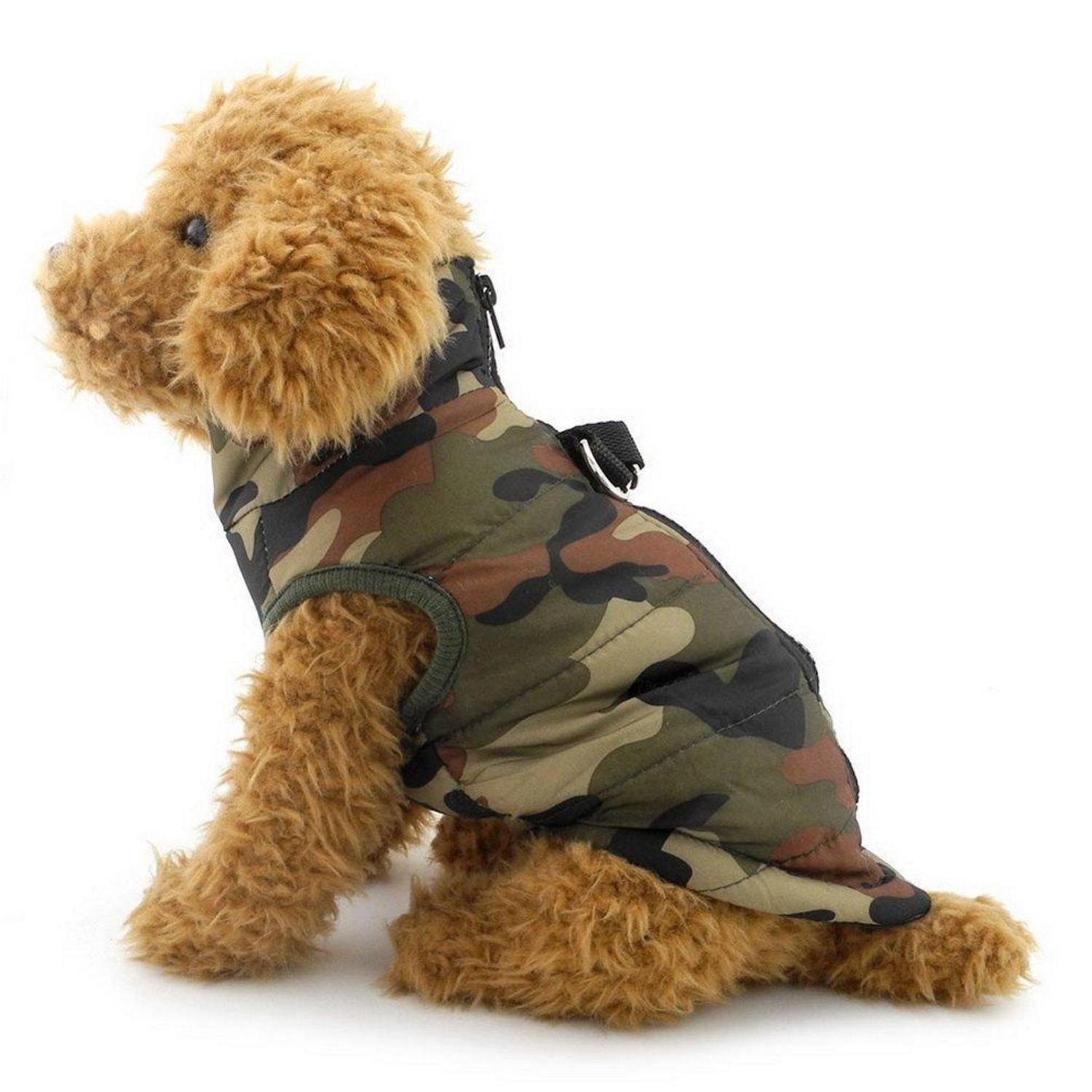 LuxusKollektion Hundemantel Hundemantel Gr.XL Grün Camouflage