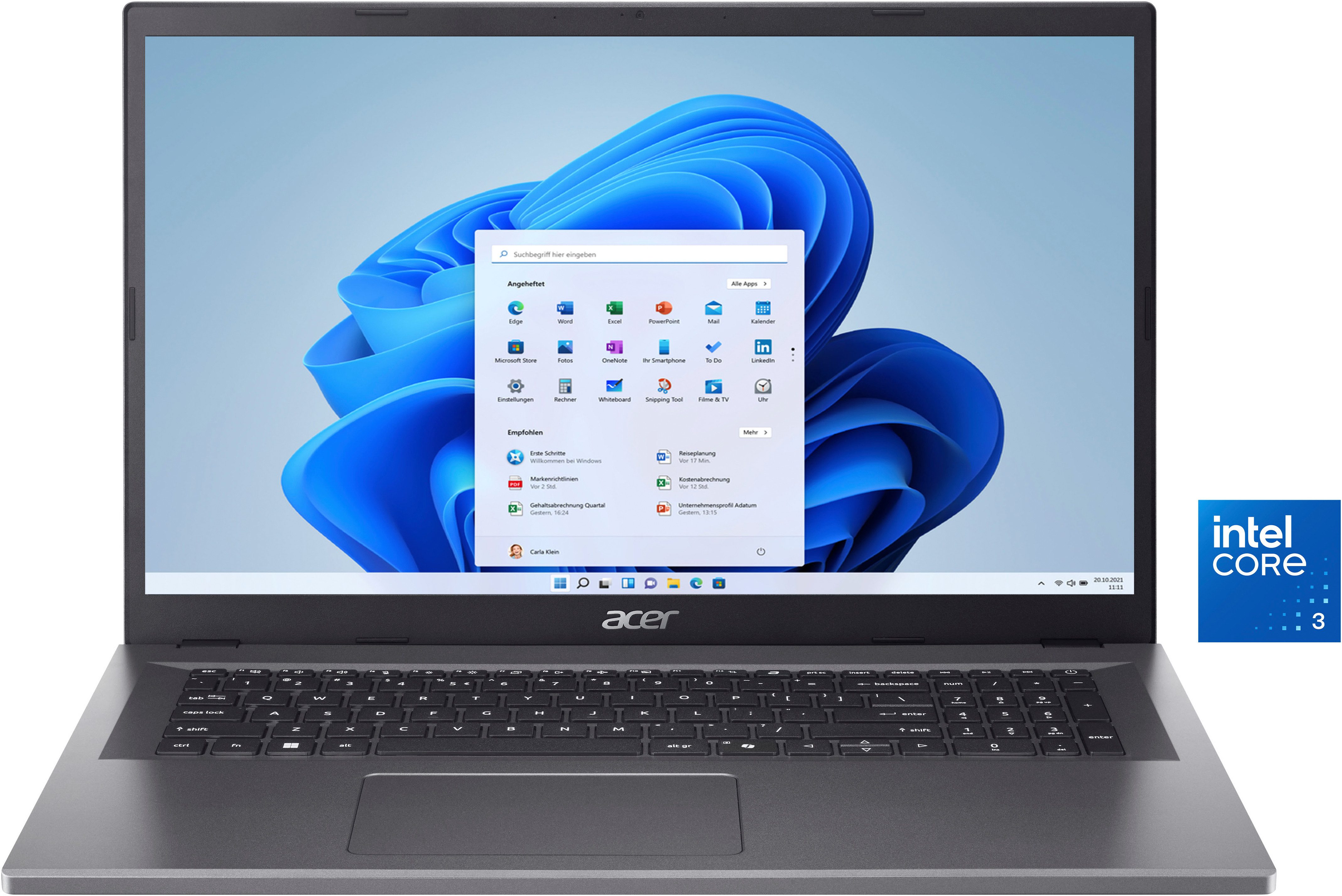 Acer AG17-31P-37VQ Notebook (43,94 cm/17,3 Zoll, Intel Core 3 N355, Intel Graphics, 8 GB, 512 GB SSD)