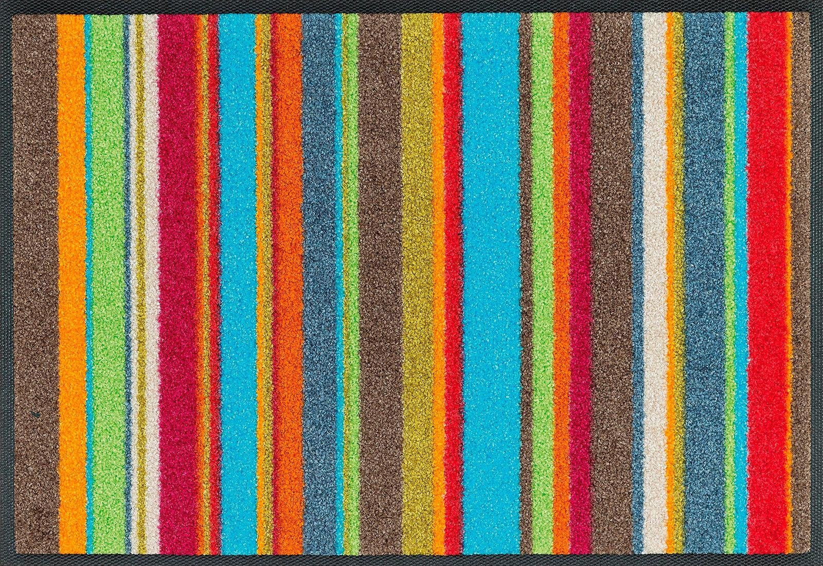 Fußmatte Stripes, wash+dry Kleen-Tex, modernes Schmutzfangmatte, mm, rechteckig, Design, by Höhe: 7 rutschhemmend, Streifen waschbar