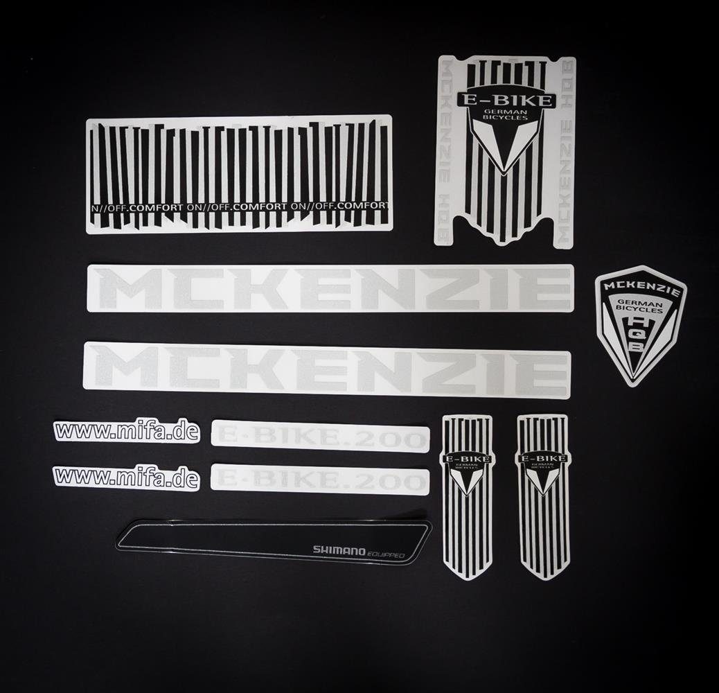 Non-Branded Рама велосипеда Fahrrad Рамка Aufkleber Schriftzug Set Decal Bike silber Design