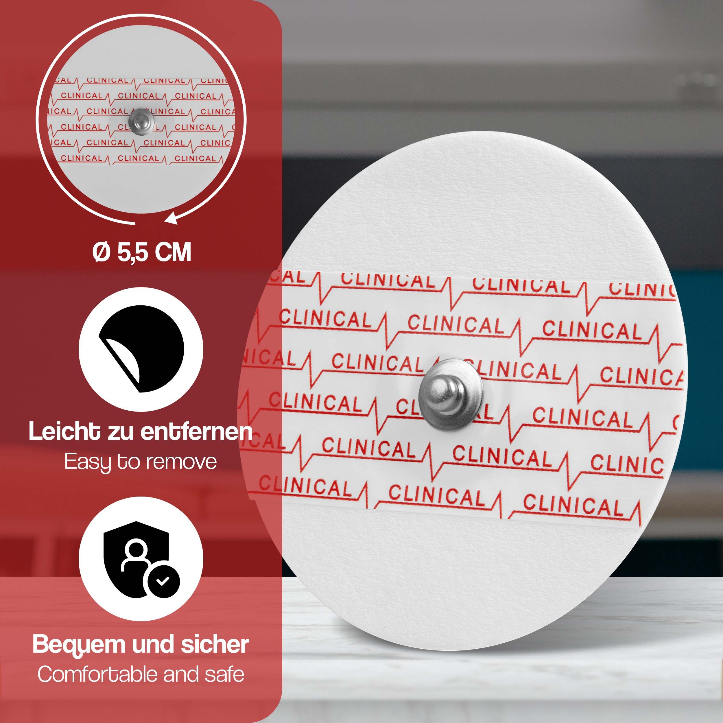 HALBACH EKG-Gerät S55 Schaumstoff-EKG-Elektroden 55 mm - Beutel mit 30 Stk.