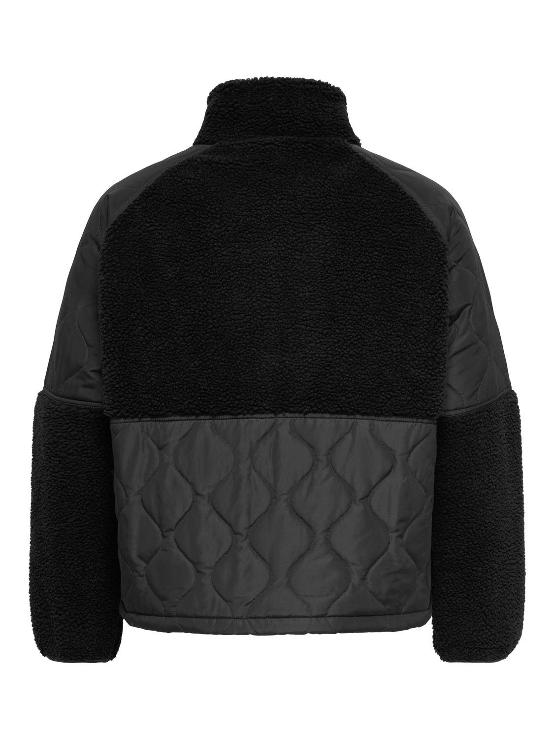 ONLY CARMAKOMA Steppjacke CAROHIO QUILT MIX FLEECE SHORT OTW Materialmix: Stepp und Teddyplüsch
