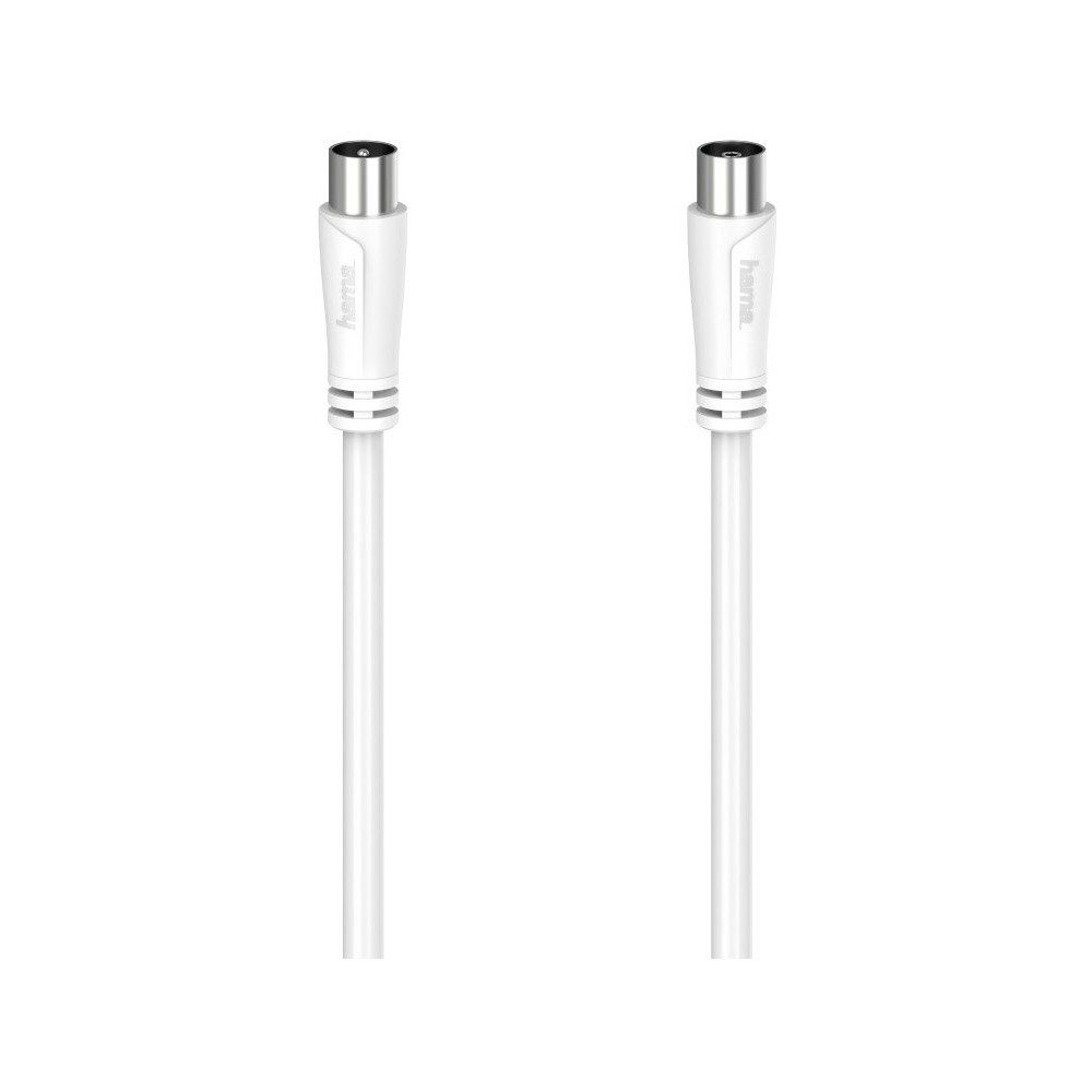 Hama Hama Antennen-Kabel 90 dB 1,5m Koax-Stecker zu Kupplung Dachantenne (90 dB), 2-fach geschirmt