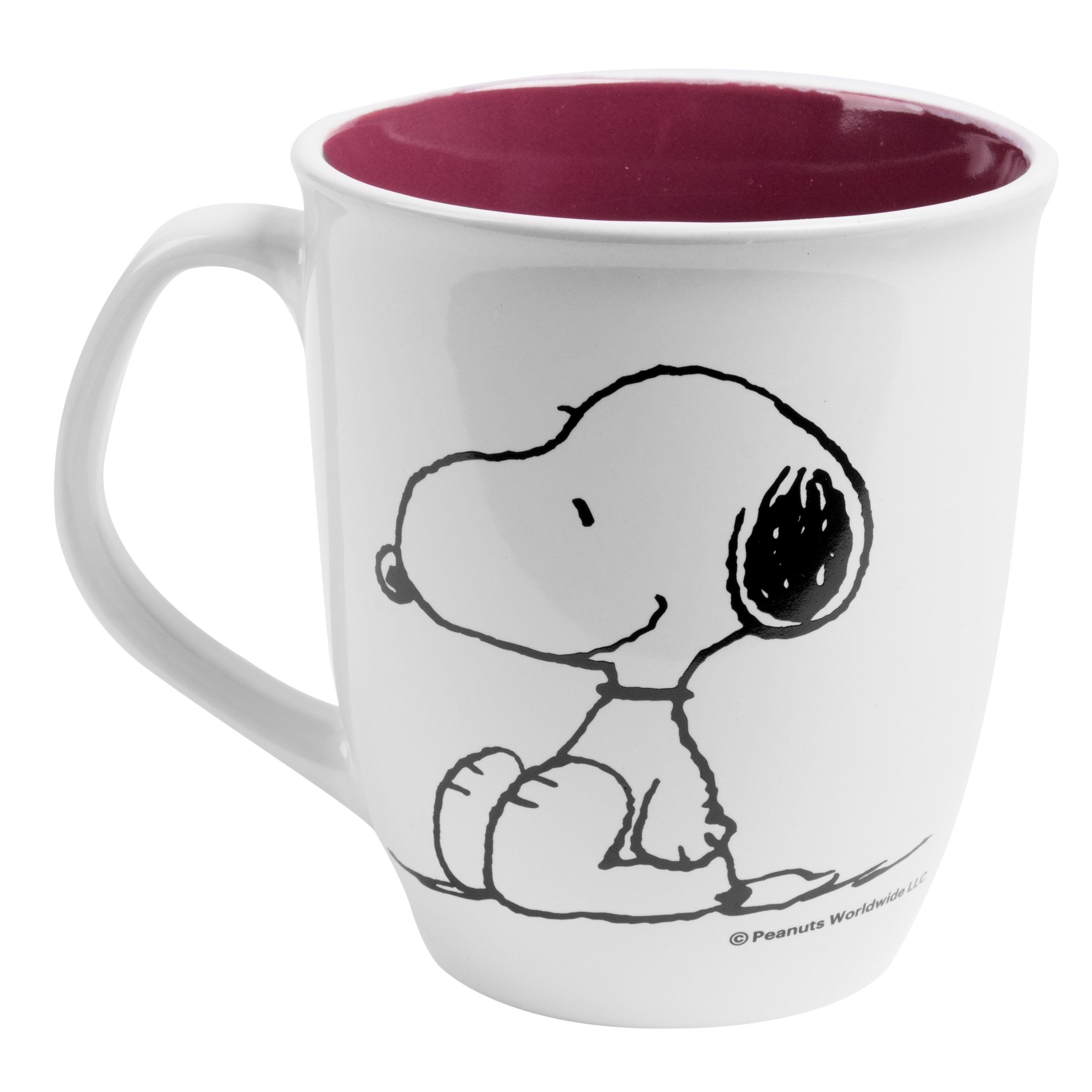 United Labels® Tasse The Peanuts Keramik Kaffeebecher Tasse Snoopy Keramik Weiß/Rot ml, - 280