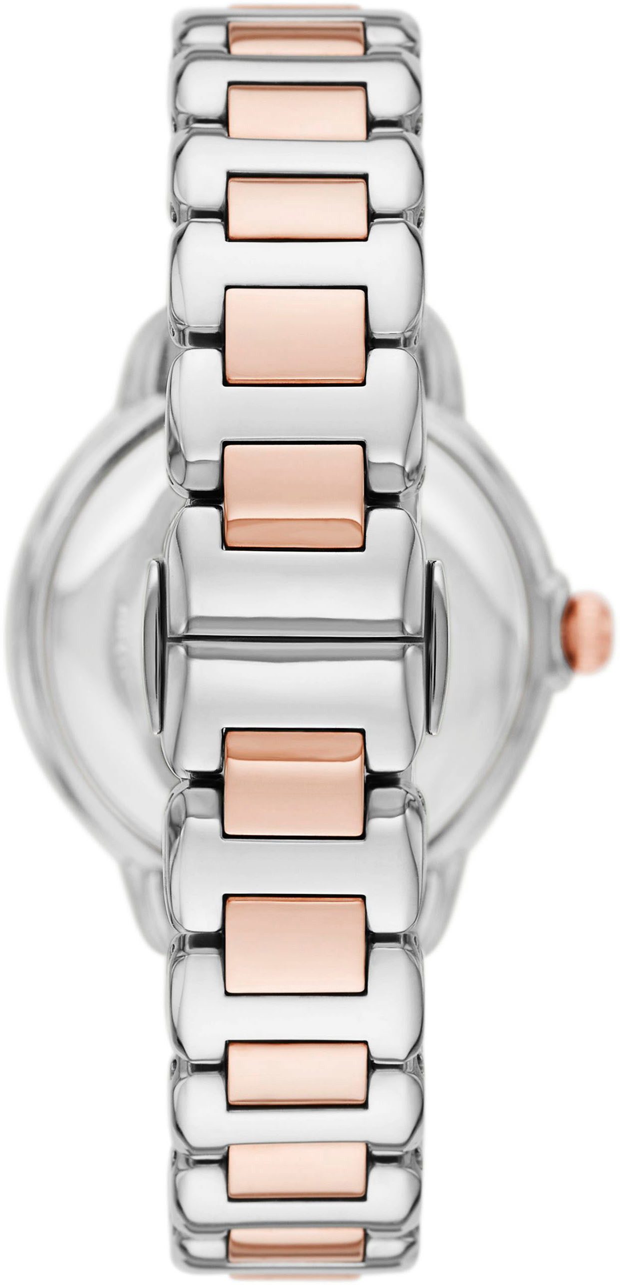 Emporio Armani Quarzuhr AR11643, Armbanduhr, Damenuhr, Edelstahlarmband, analog, Glassteine