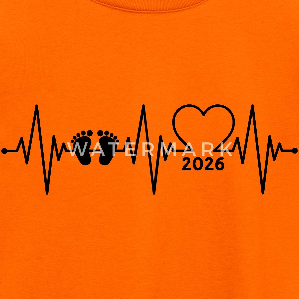 Spreadshirt T-Shirt Baby 2026 EKG Herzschlag Kinder T-Shirt (1-tlg)