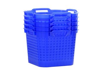 GREENLIFE® Aufbewahrungskorb Uni-Korb 25 kg, 10 Stück, drehstapelbar, blau