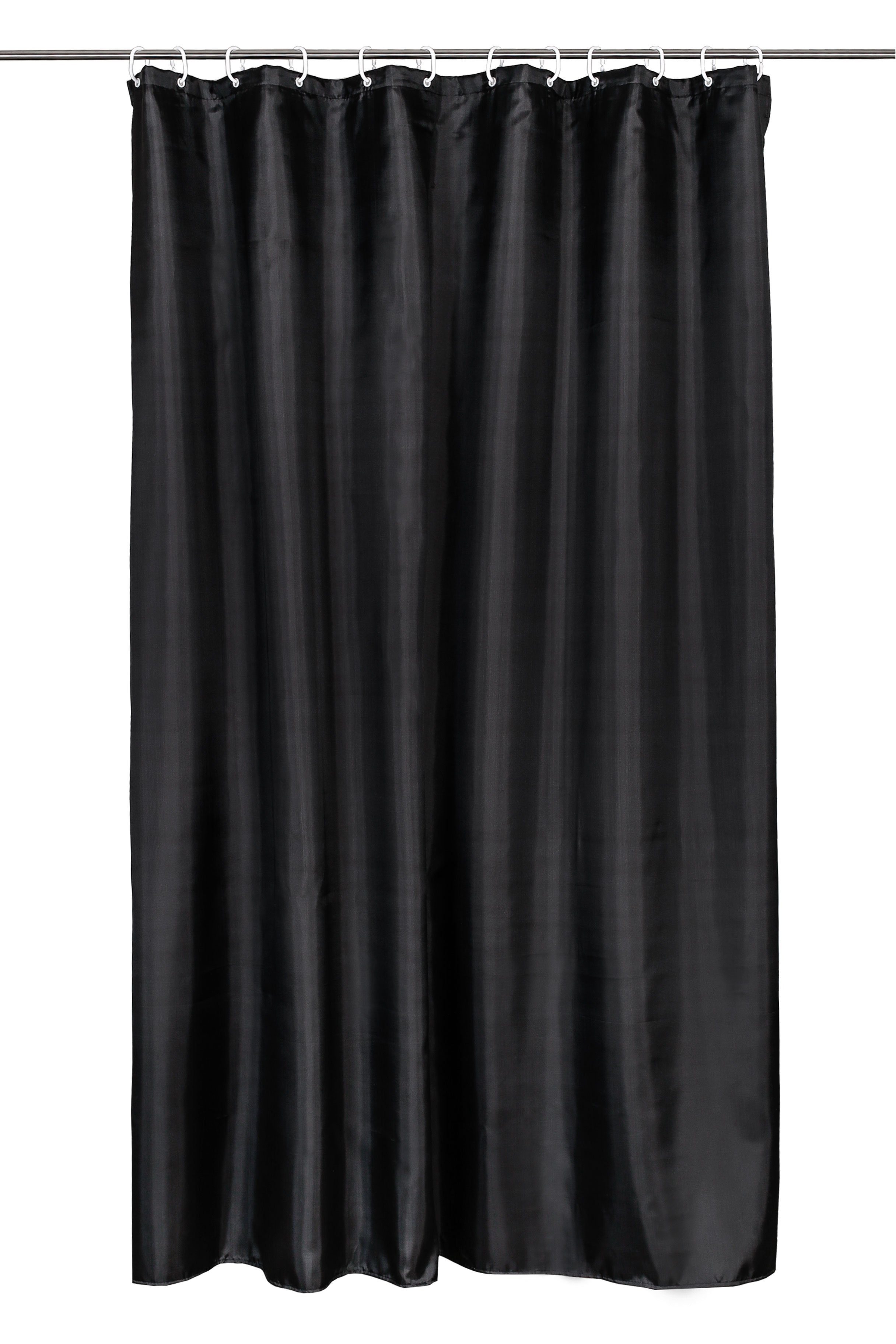 ZOLLNER Duschvorhang Breite 180 cm (Set), 100% Polyester, Anti-Schimmel-Eff günstig online kaufen