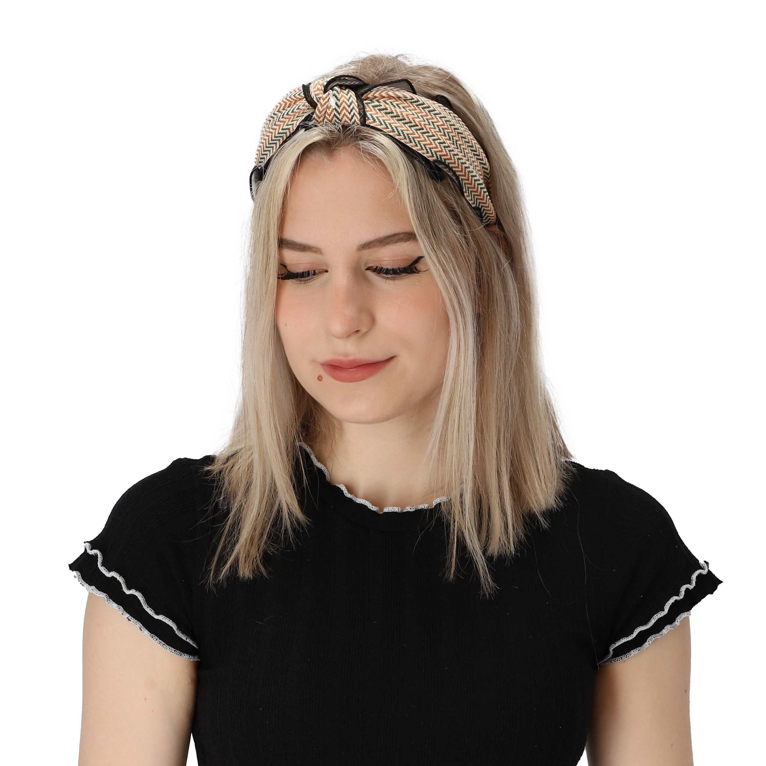 halsüberkopf Accessoires Haarband Haarband Fischgräten-Muster, 1-tlg., modisches Haarband