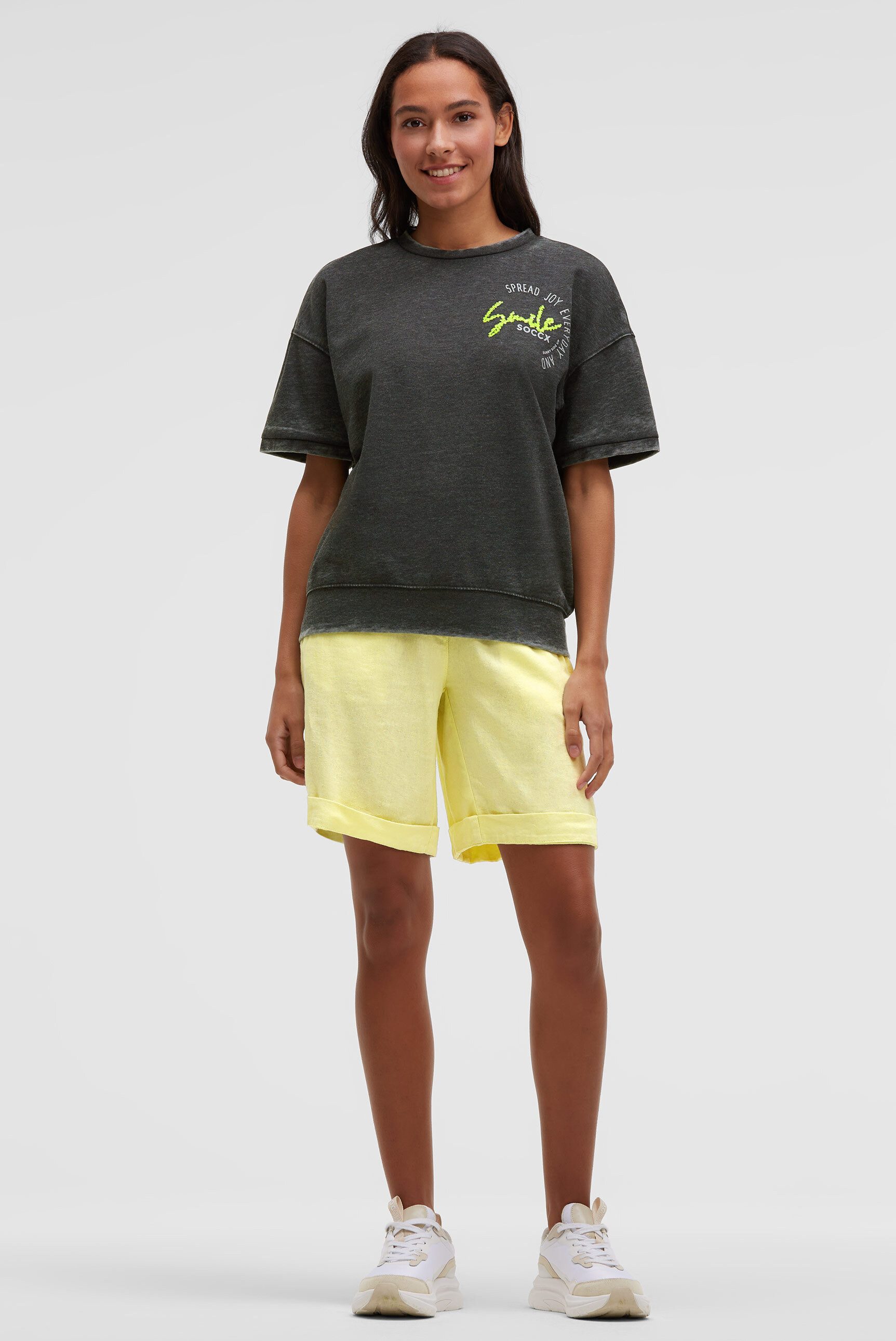 SOCCX Sweater mit Ausbrenner-Effekten