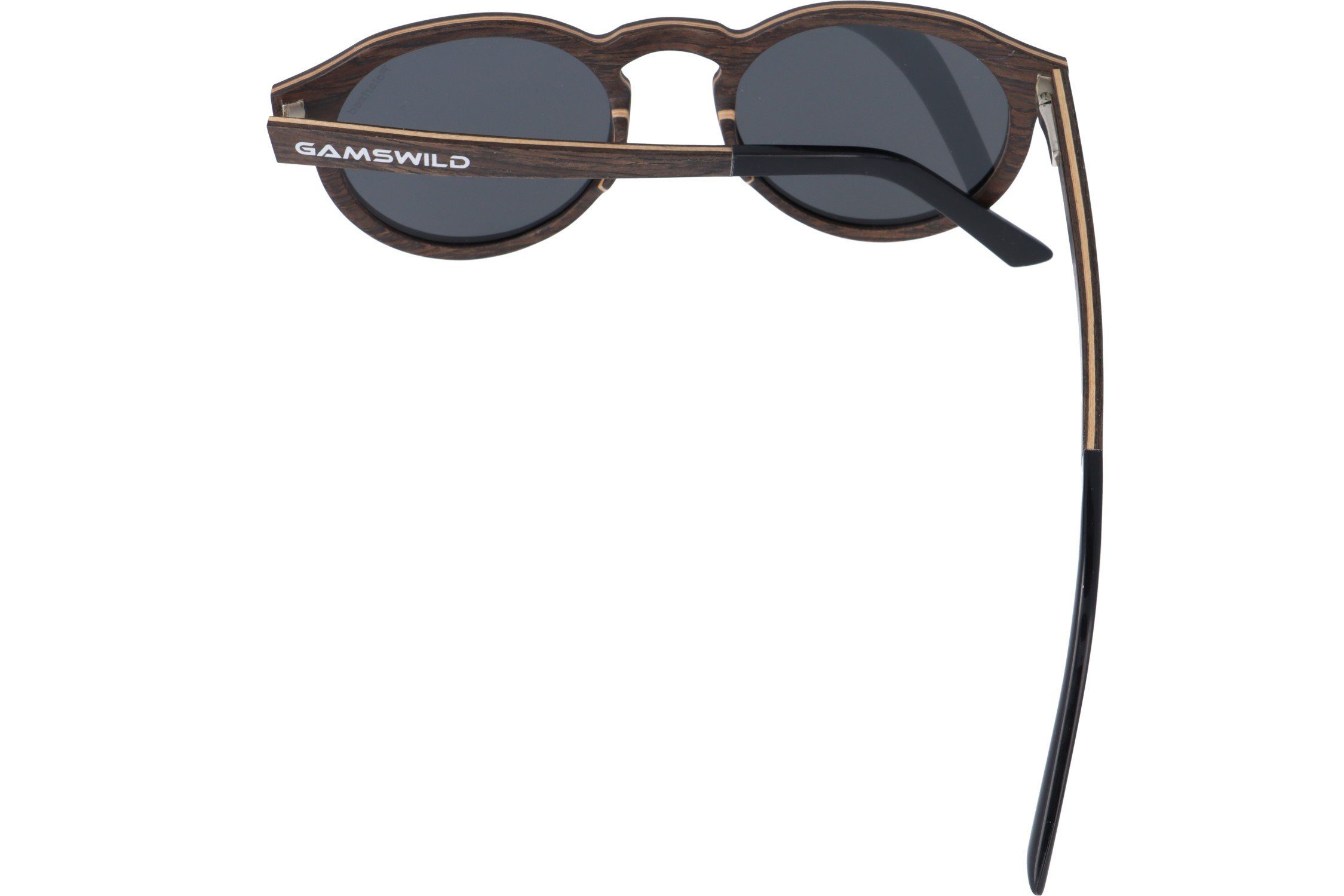 Damen in polarisierte & Gläser Sonnenbrille Gamswild Herren WM0014 braun, Unisex, GAMSSTYLE Holzbrille grau G15