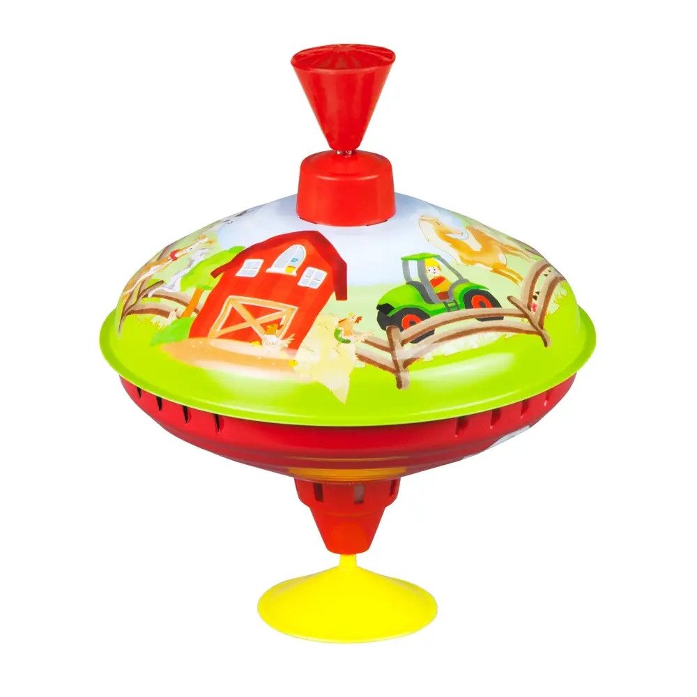 SIMM Spielwaren Brummkreisel Bolz by LENA® Brummkreisel 16 cm Bauernhof, Schaukarton