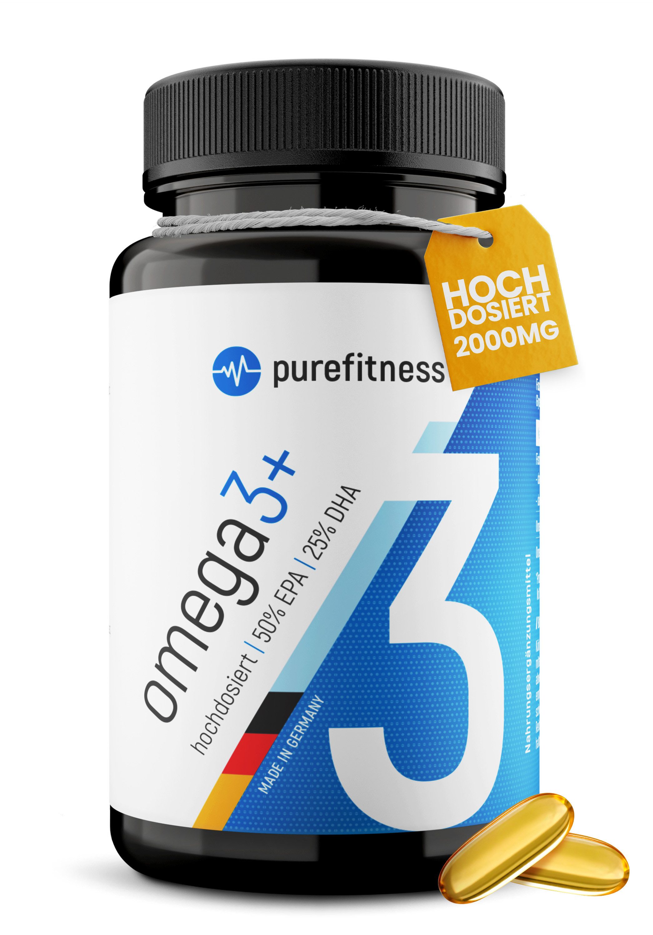 Purefitness OMEGA 3+ Fischöl 120 Kapseln Kapsel