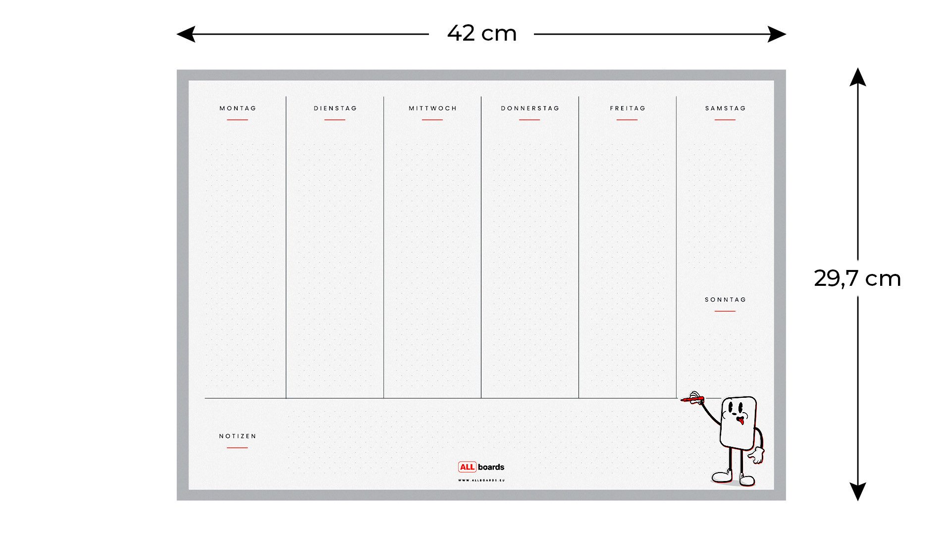 ALLboards Magnettafel Monatsplaner DE Sprachversion für günstig online kaufen