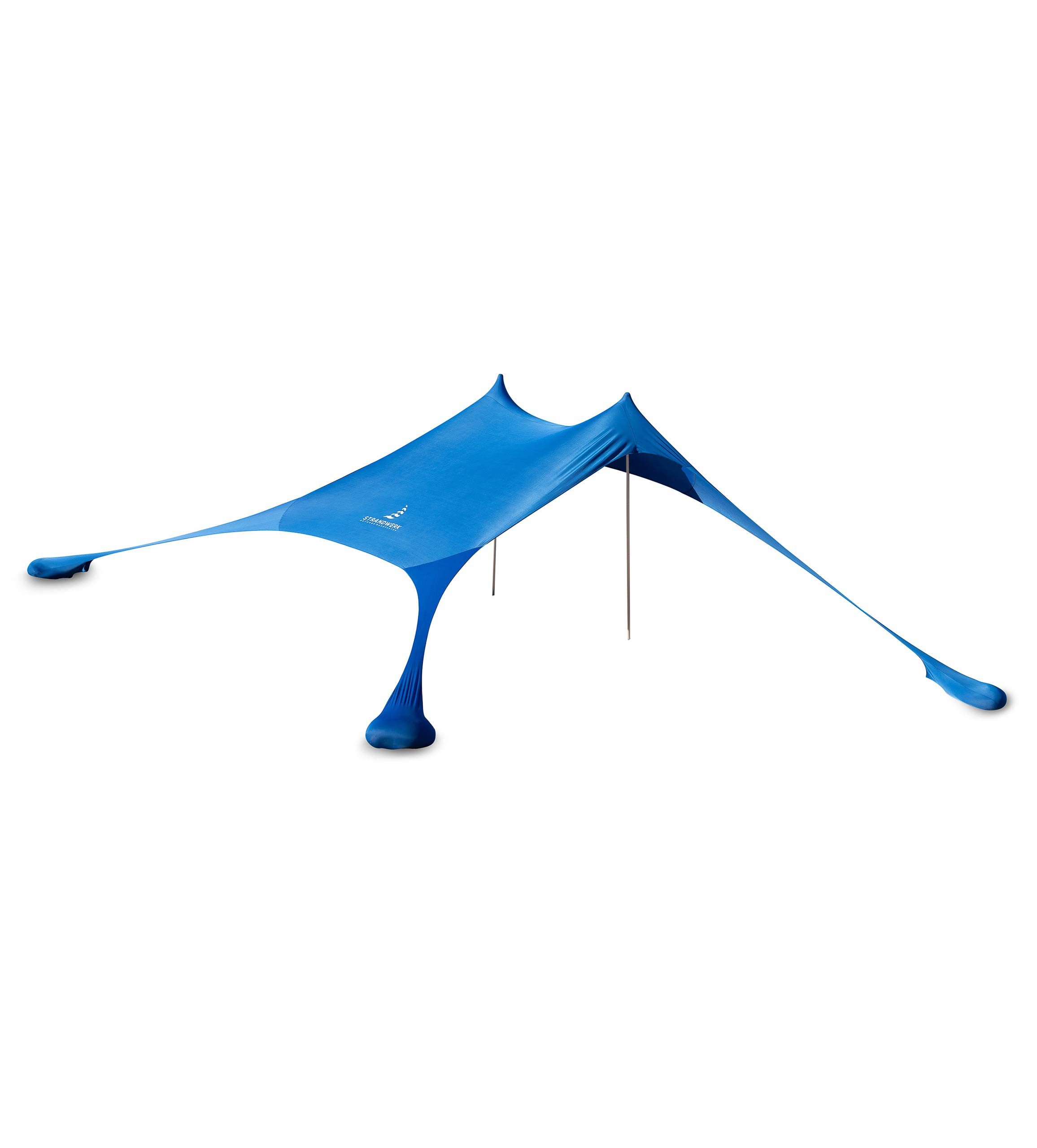 Strandwerk Strandmuschel Premium Lycra Strandzelt Pop-Up mit Alu-Stangen & Sandankern, Personen: 4