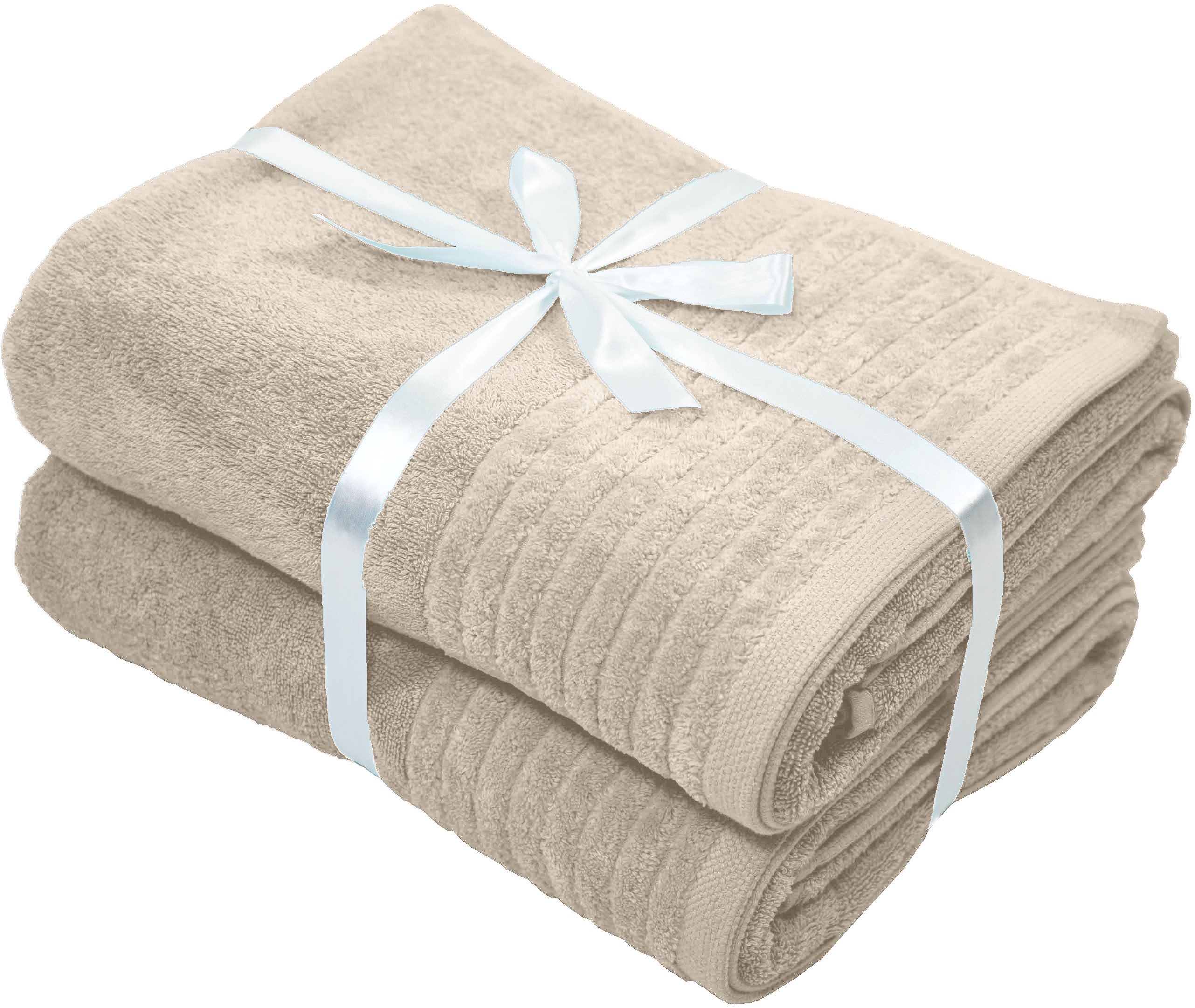 OTTO home Saunatuch Sanremo Premium, Premium Handtücher, 600 gr/m², 80x200cm, Frottier (Set, 2-St), Bordüre, einfarbig, flauschig, weich, dicke Qualität, 5 Jahr – Bild 3 von 5