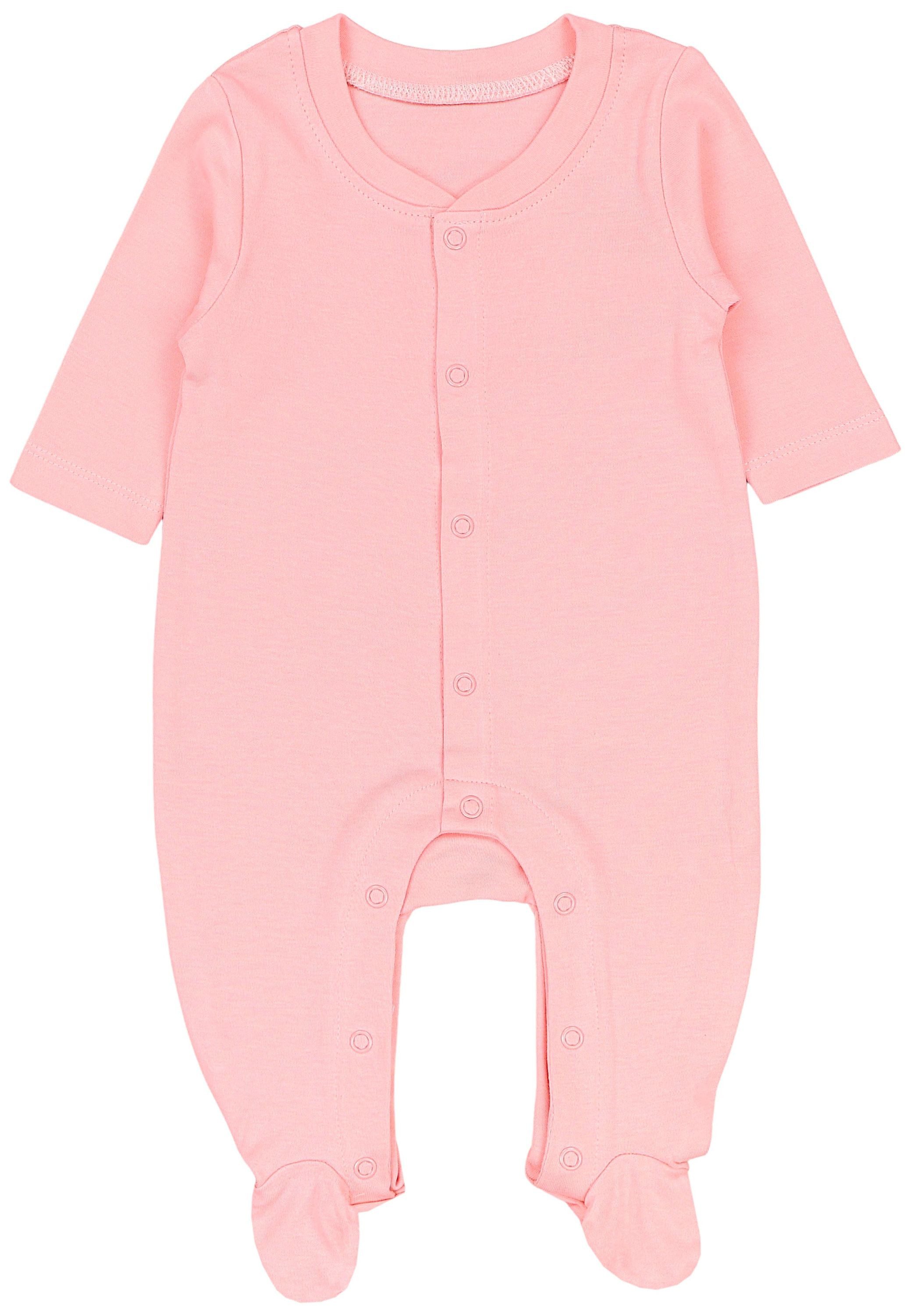 TupTam Schlafoverall TupTam Baby Mädchen Schlafstrampler mit Fuß 3er Pack