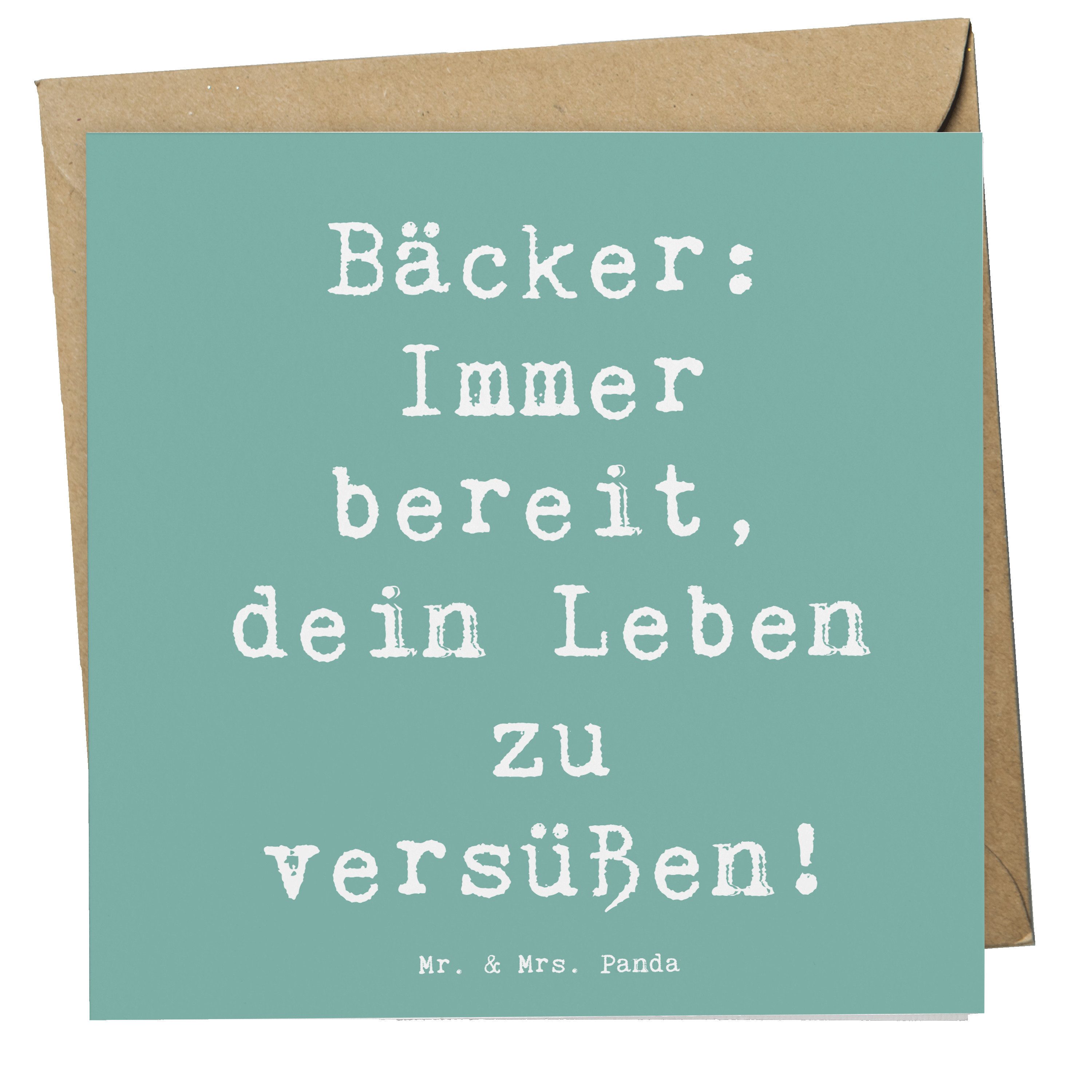 Grußkarte Bäcker: Immer bereit, dein Leben zu versüßen! - Meeresbrise - Geschen