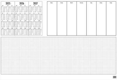 GÜSS Kalender Schreibtischunterlage Abreiß-Schreibunterlage, 50 Blatt