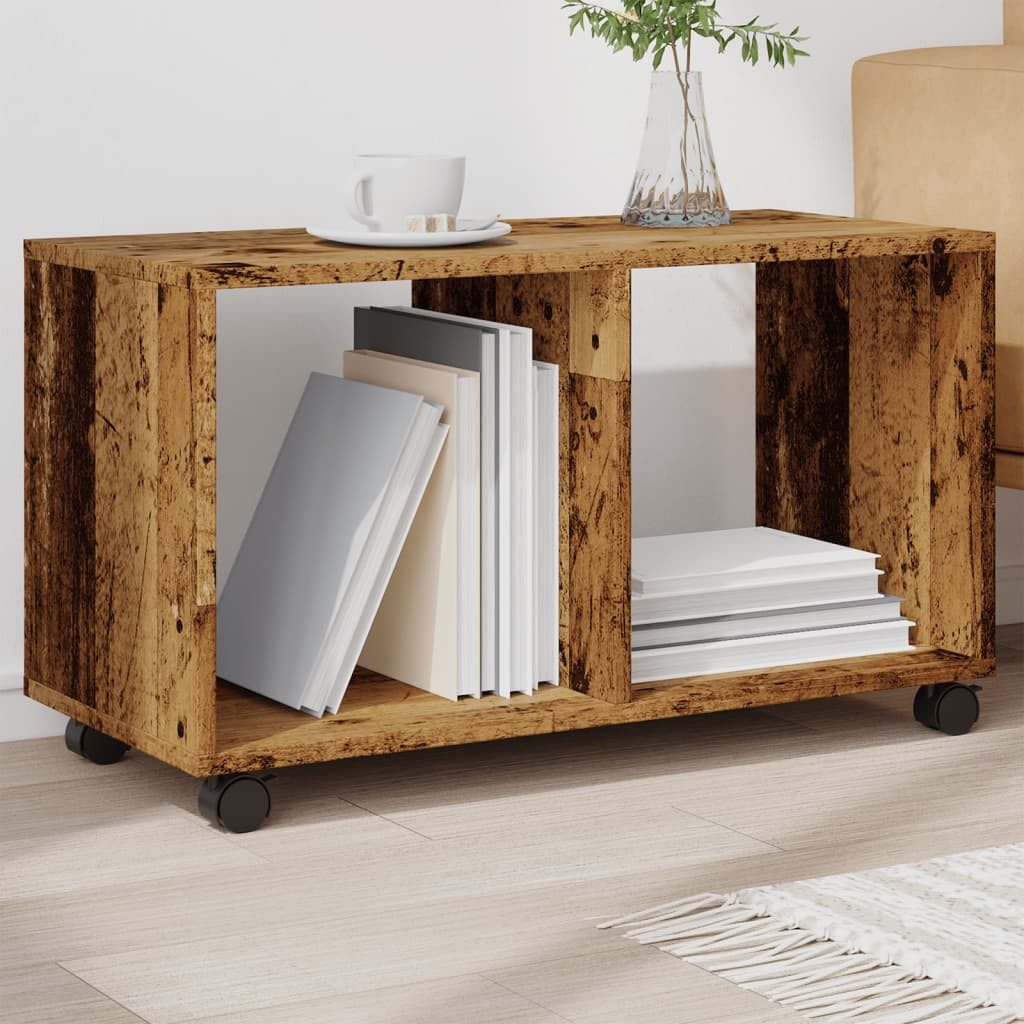 vidaXL Beistelltisch Rollschrank Altholz-Optik 72x33x42,5 cm Holzwerkstoff (1-St)