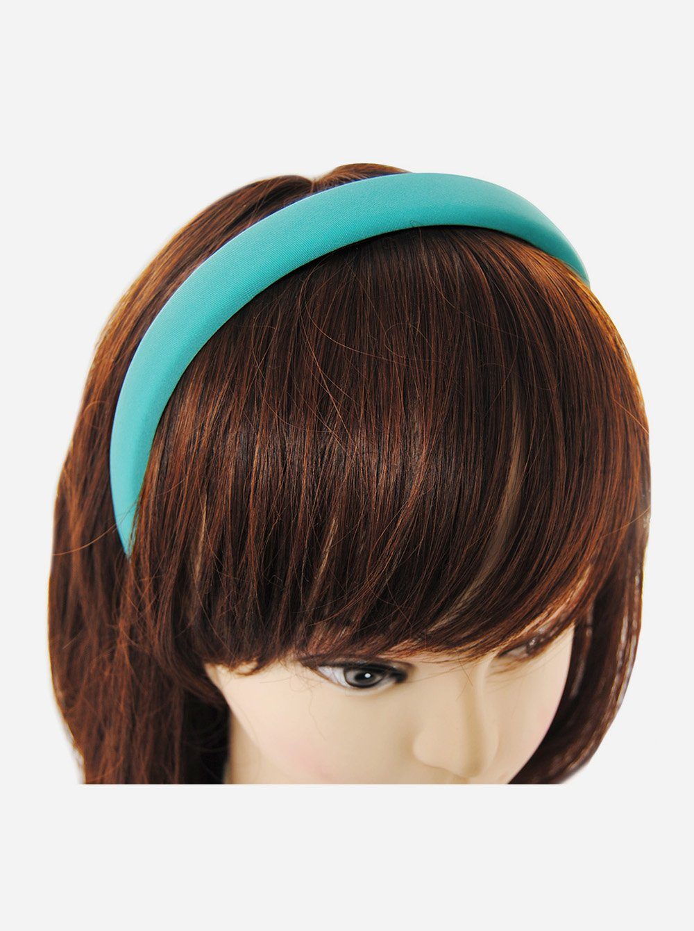 axy Haarband Vintage mit Haarreif Candy Stoff gepolstertes Haarreif Türkis Haareifen Damen Colours,