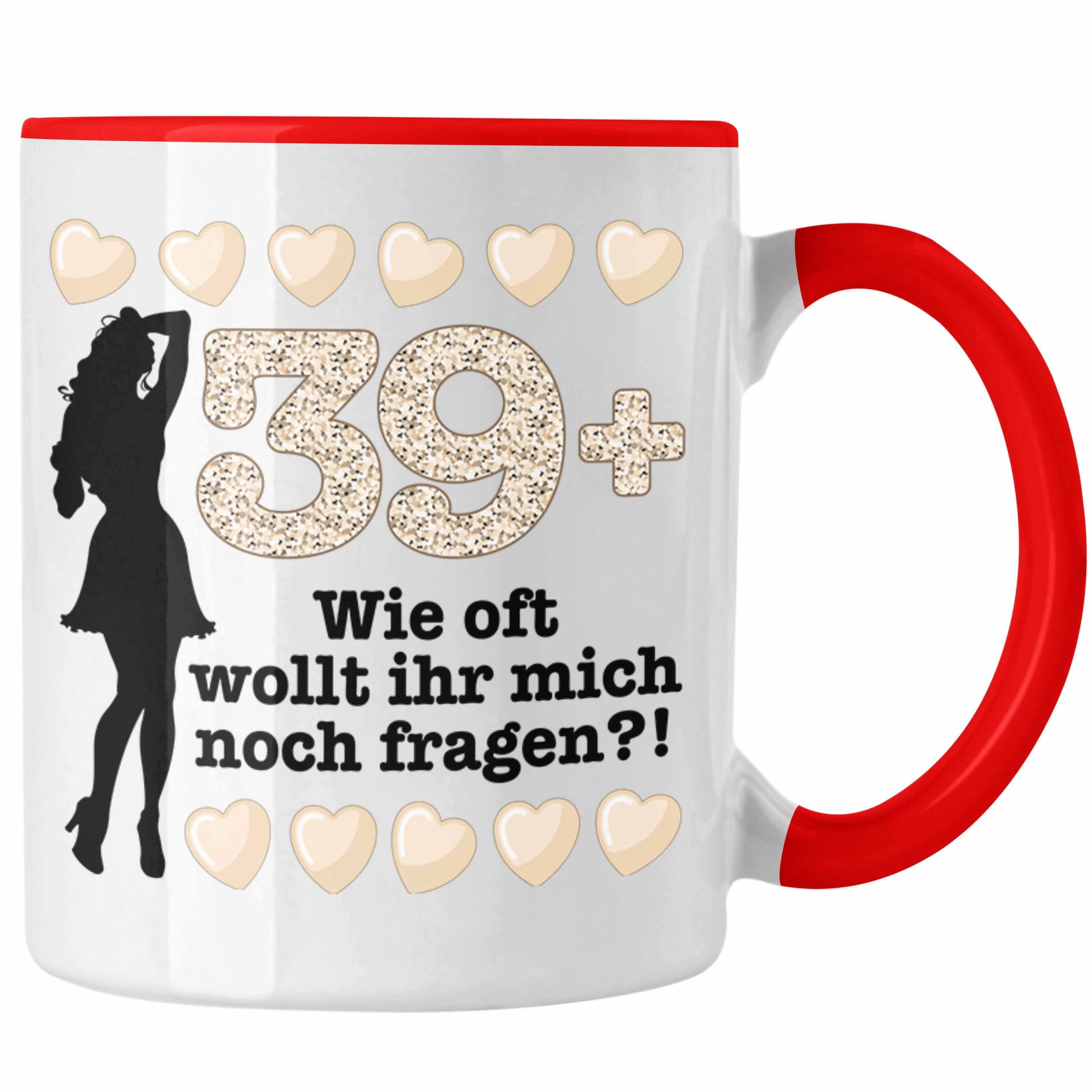 Trendation Geburtstag 40er Mutter Frauen Mama Geschenk 40. Trendation Geburtstag - Tasse Rot Tasse Perfektion Spruch Geschenkidee