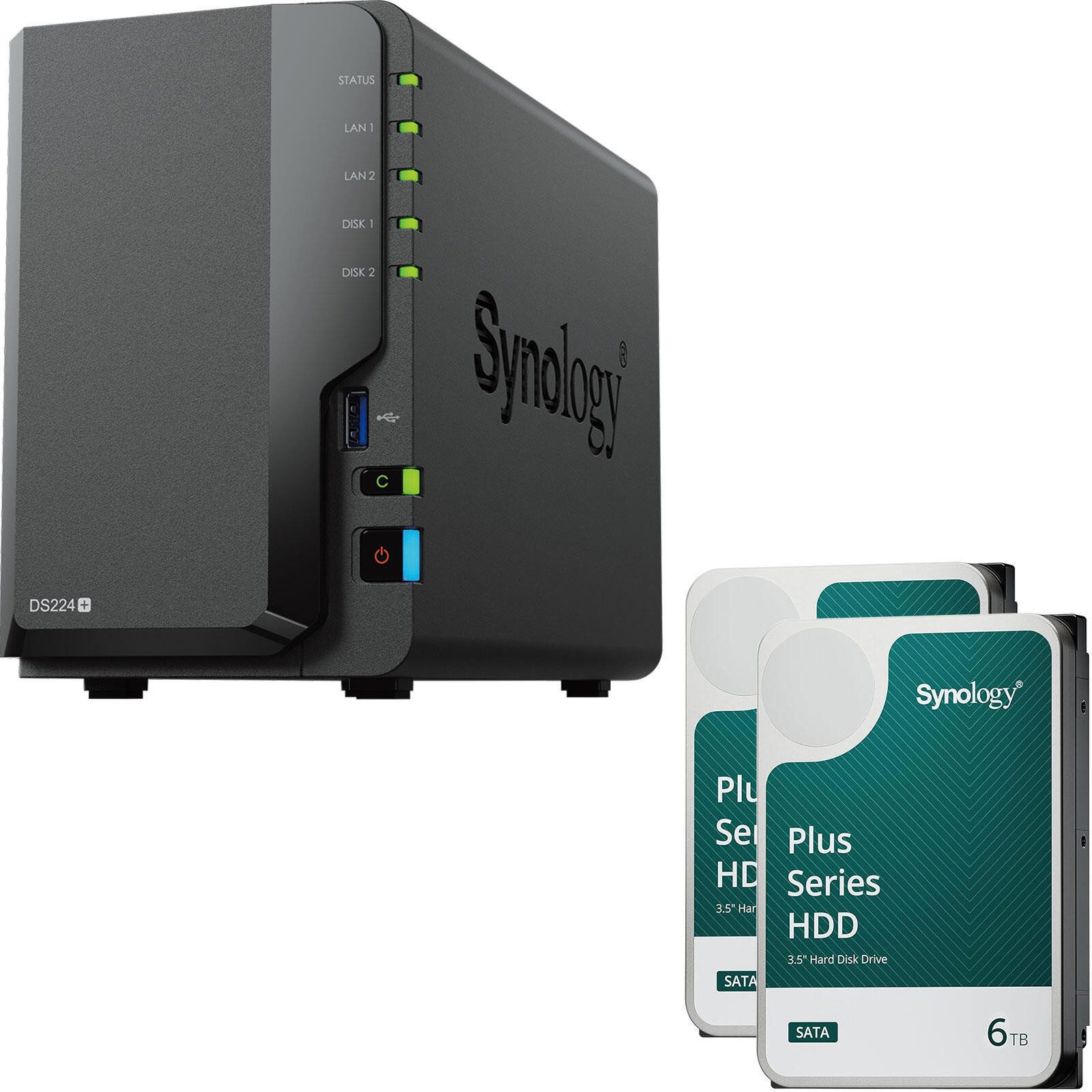 Synology Synology DS224+ & Plus 3.5' SATA HDD Festplatte 6T PC-Arbeitsspeicher