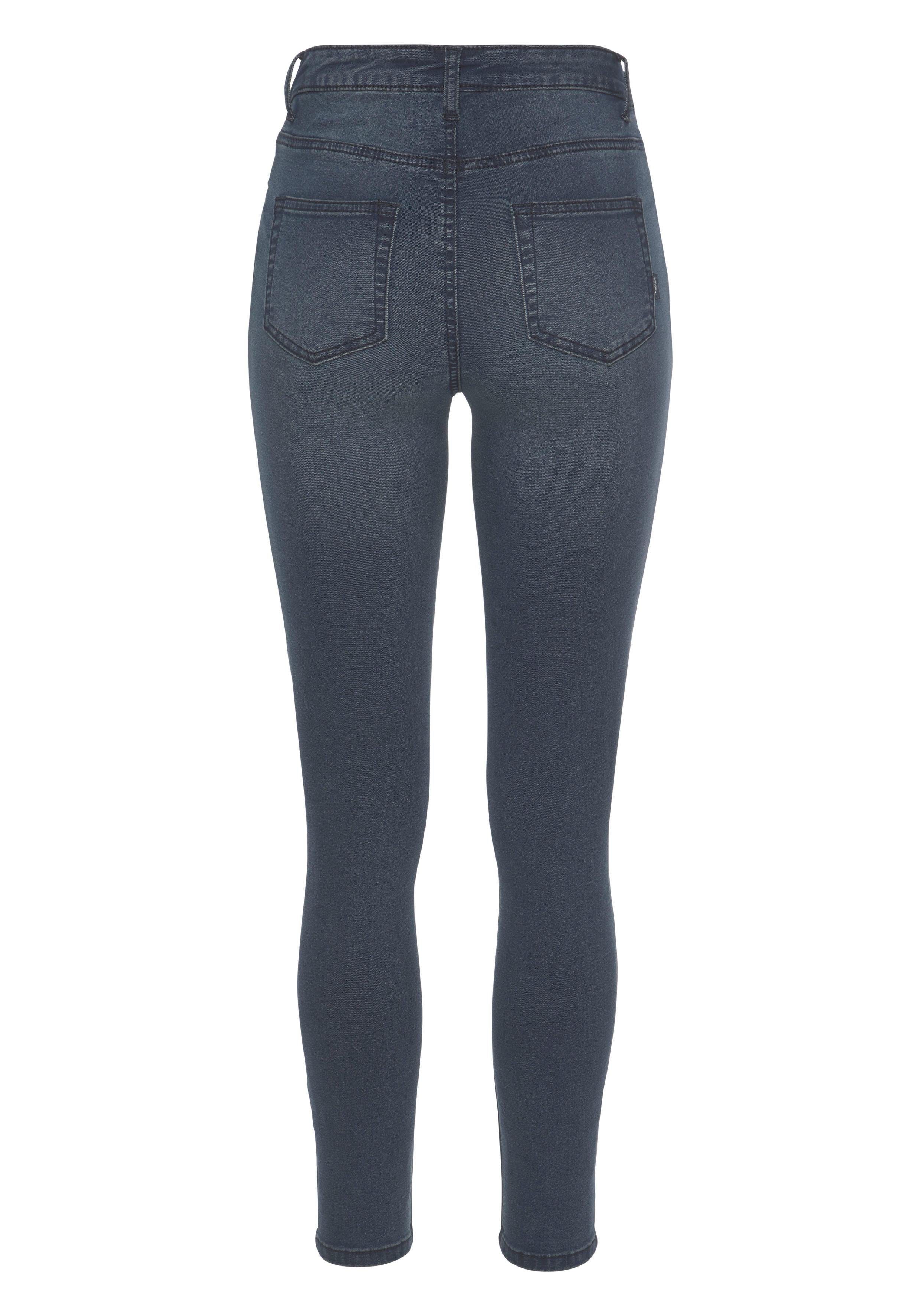 Skinny-fit-Jeans Waist Ultra dark-blue-used Stretch High Arizona