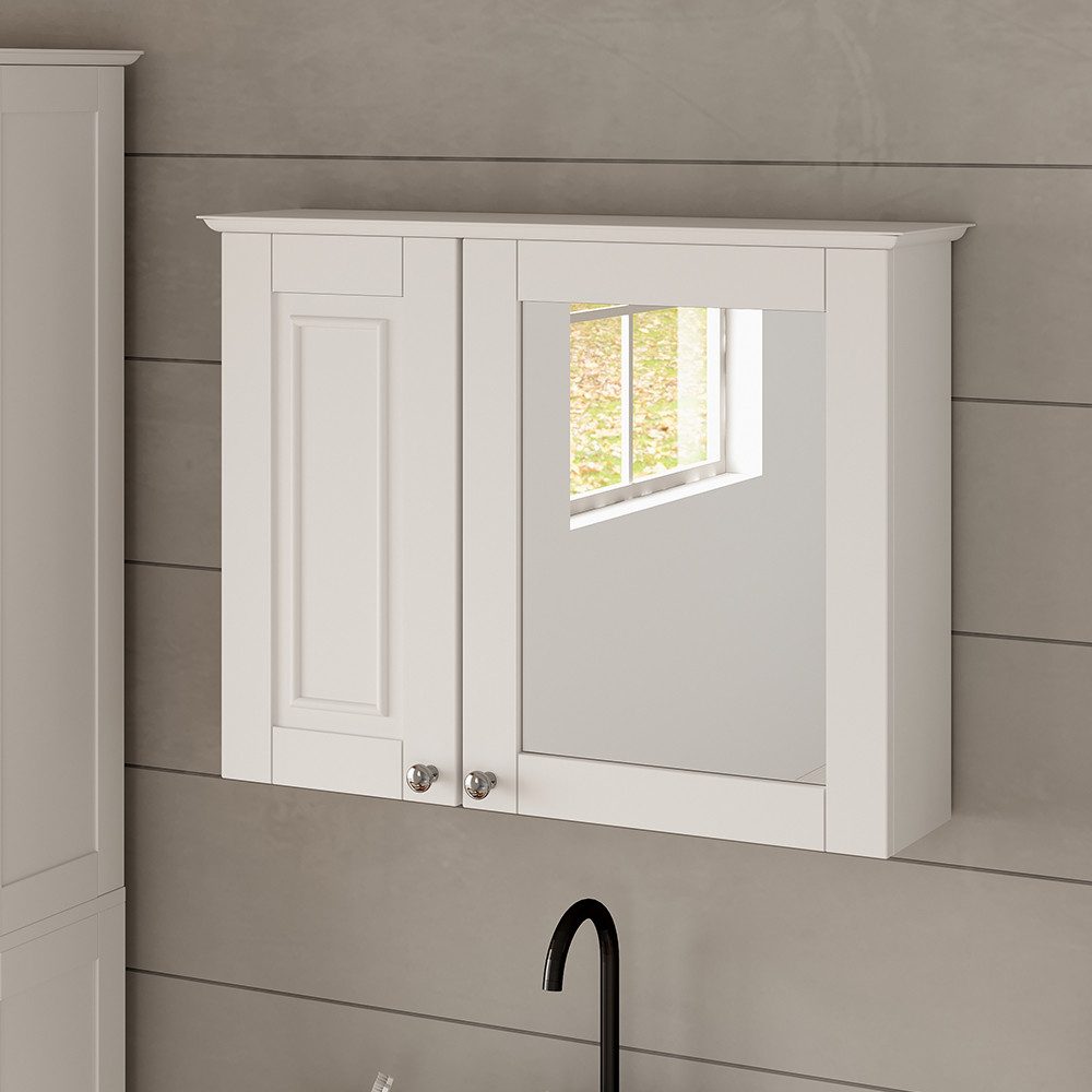 Vicco Badezimmerspiegelschrank Vanity, Weiß, 68 x 51 cm (1-St)