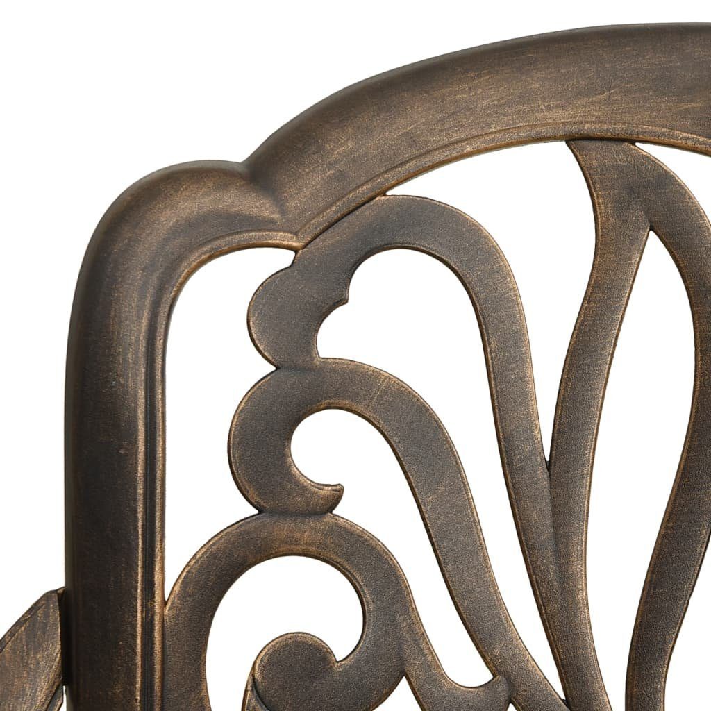 vidaXL Gartenstuhl Bronzefarben Bronzen Stk. 2 (2 | Gartenstühle Bronzefarben St) Aluminiumguss