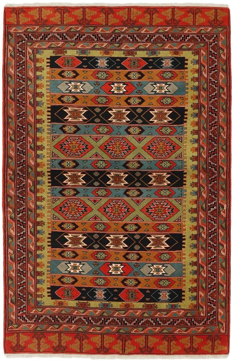 Orientteppich Turkaman 134x201 Handgeknüpfter Orientteppich / Perserteppich, Nain Trading, rechteckig, Höhe: 6 mm