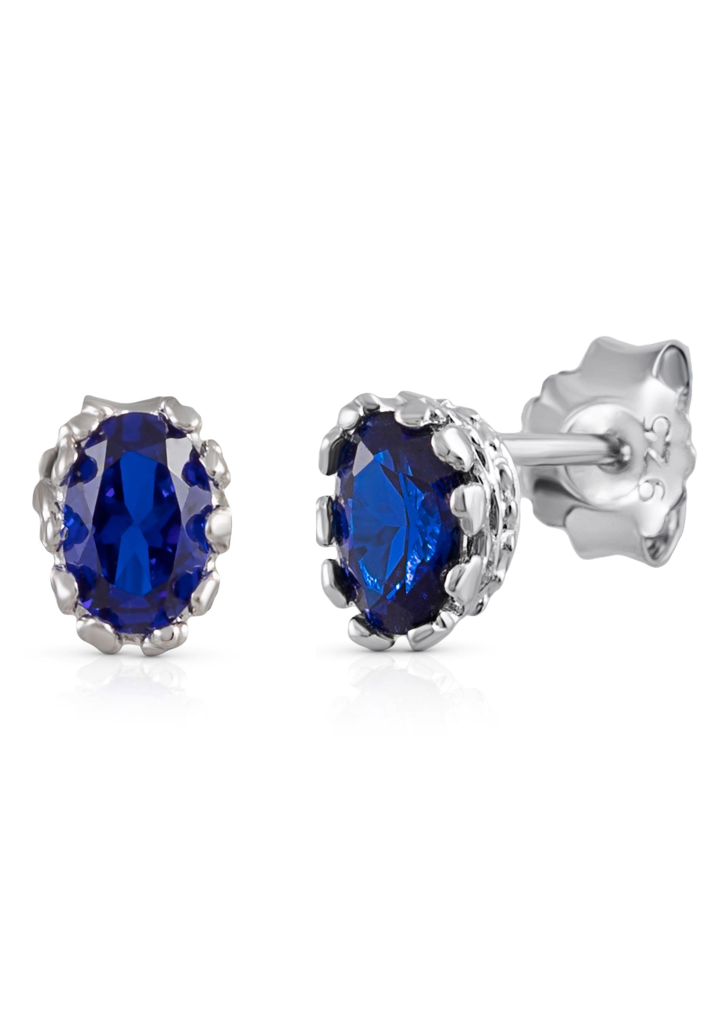 Paar Ohrstecker Schmuck Geschenk Silber 925 Ohrschmuck Edelstein Spinell