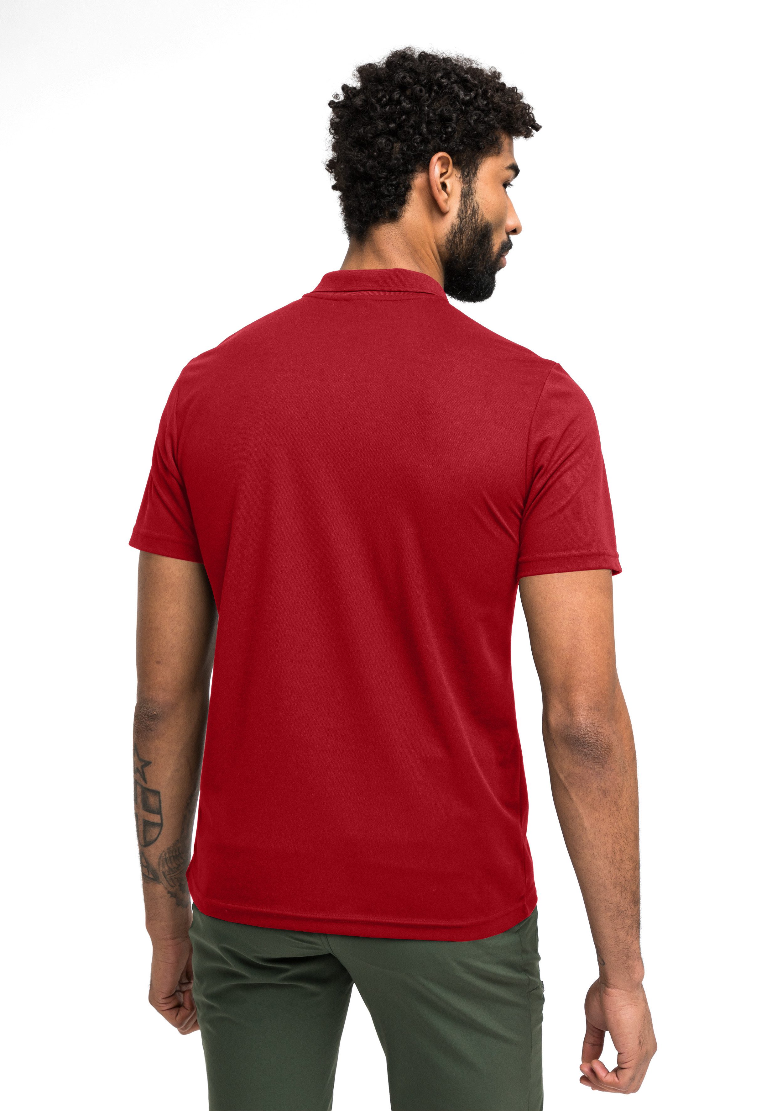 Maier Sports Poloshirt Ulrich Herren Polo kurzarm, leichtes Shirt, Funktionsshirt mit Kragen Reg Fit